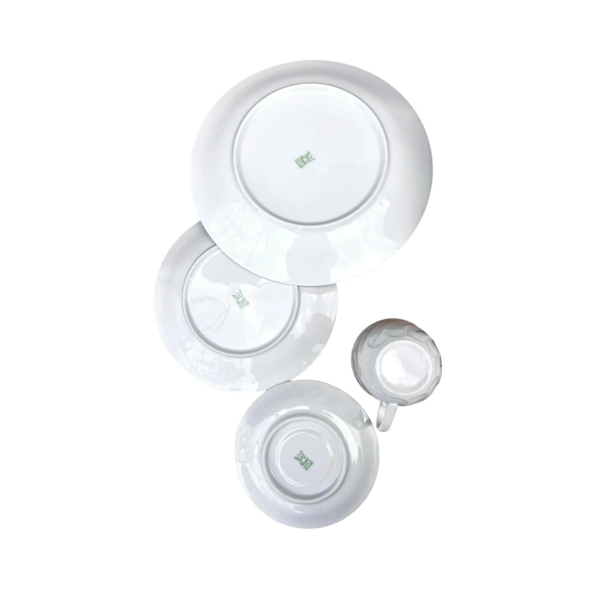 Breakfast set Wawel, white porcelain, Poland, 1980s - 127552