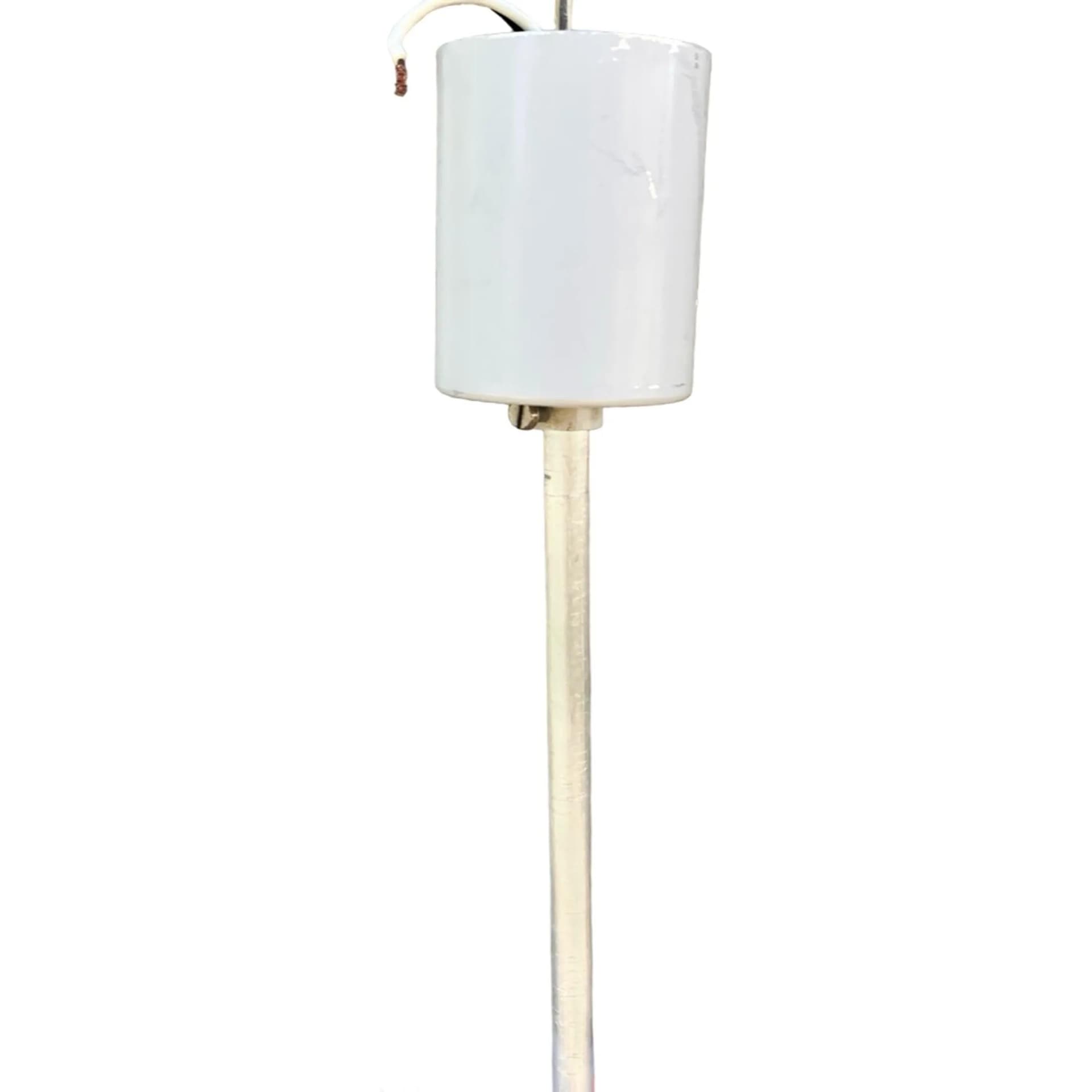 Ceiling lamp Parasol, white red glass, Napako, Czechoslovakia, 1970s - 127543