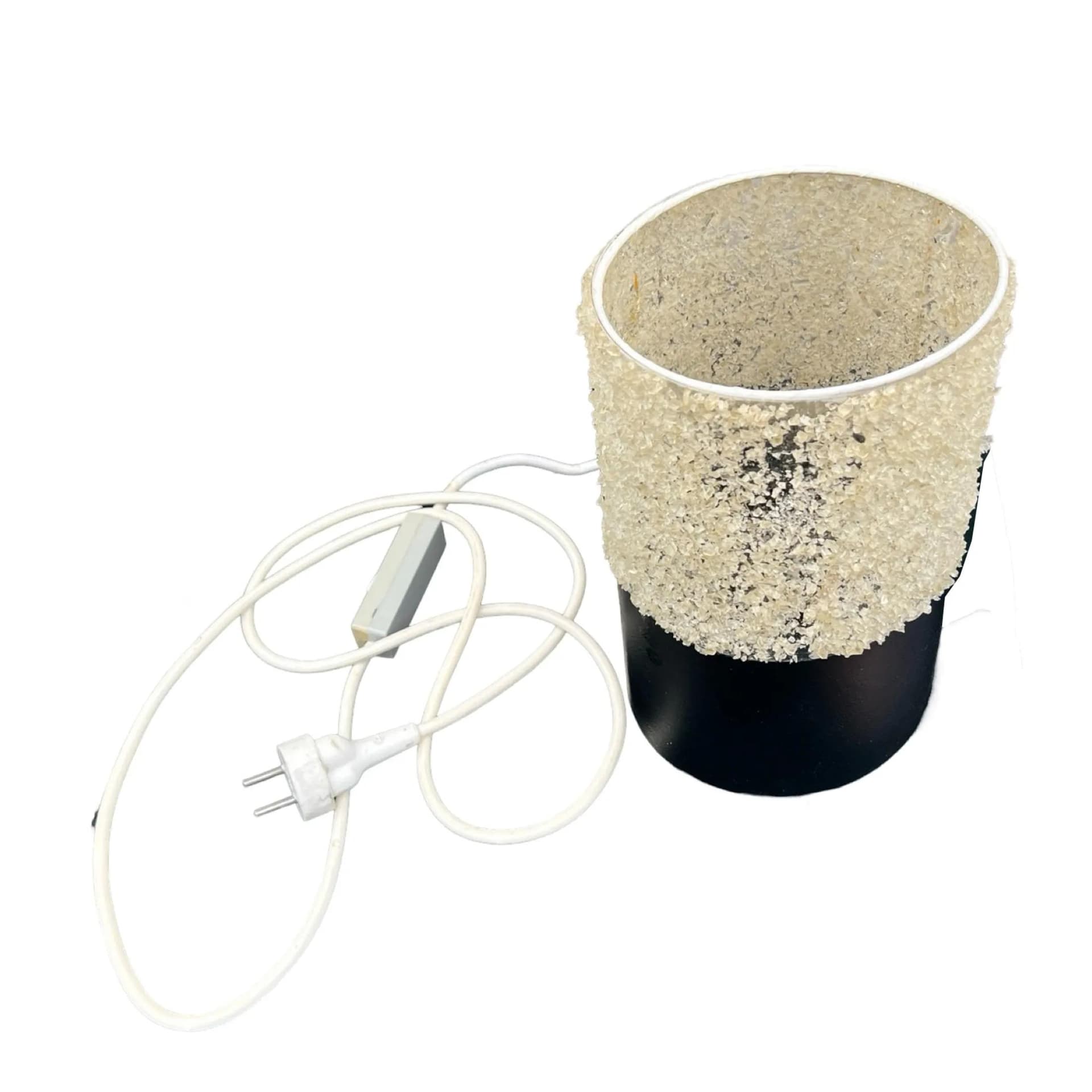 Lampa stołowa modernistyczna, beżowy plastik, AKA Leuchten, Niemcy, lata 70. - 127496