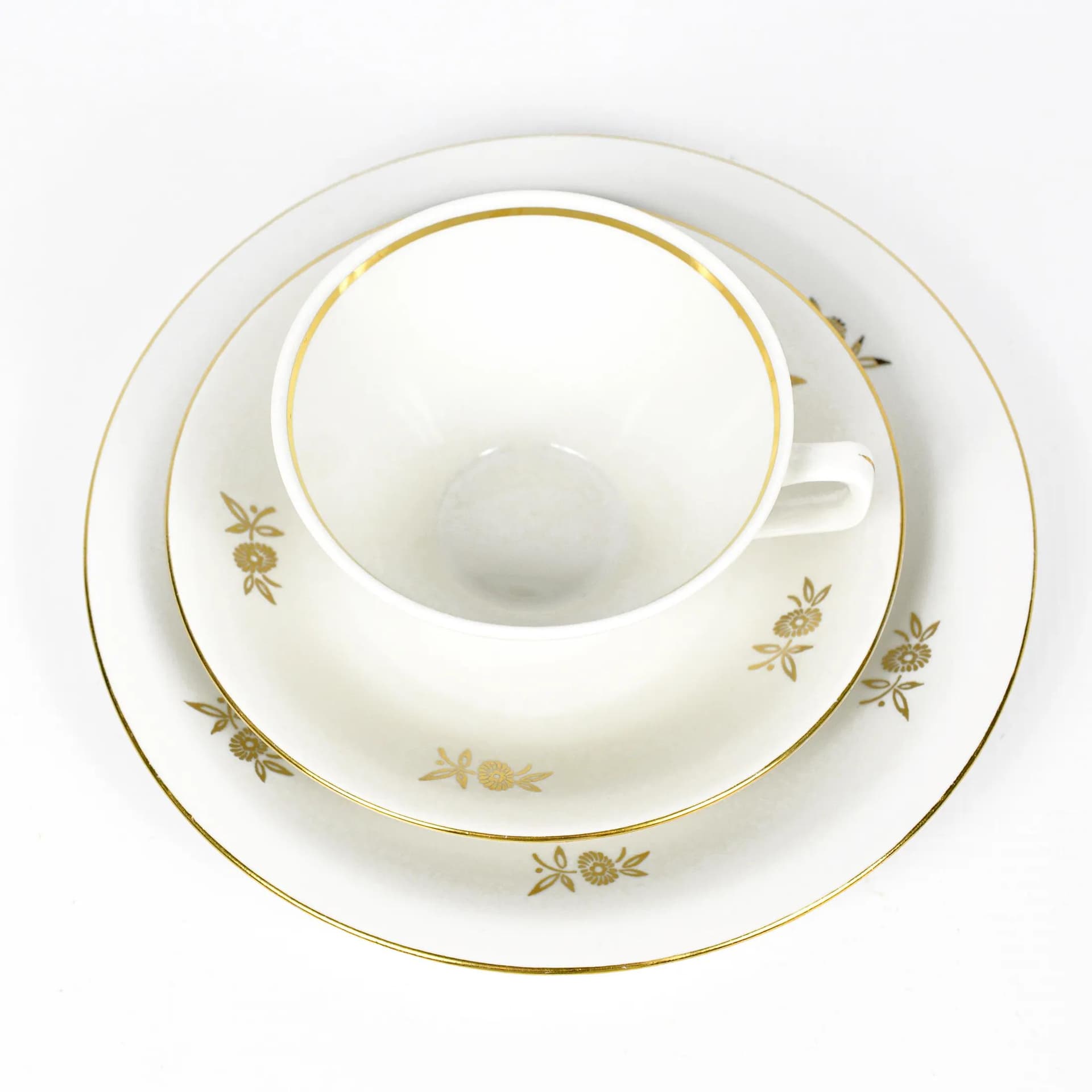 Breakfast set, beige porcelain, Chodzież, Poland, 1950s. - 127474