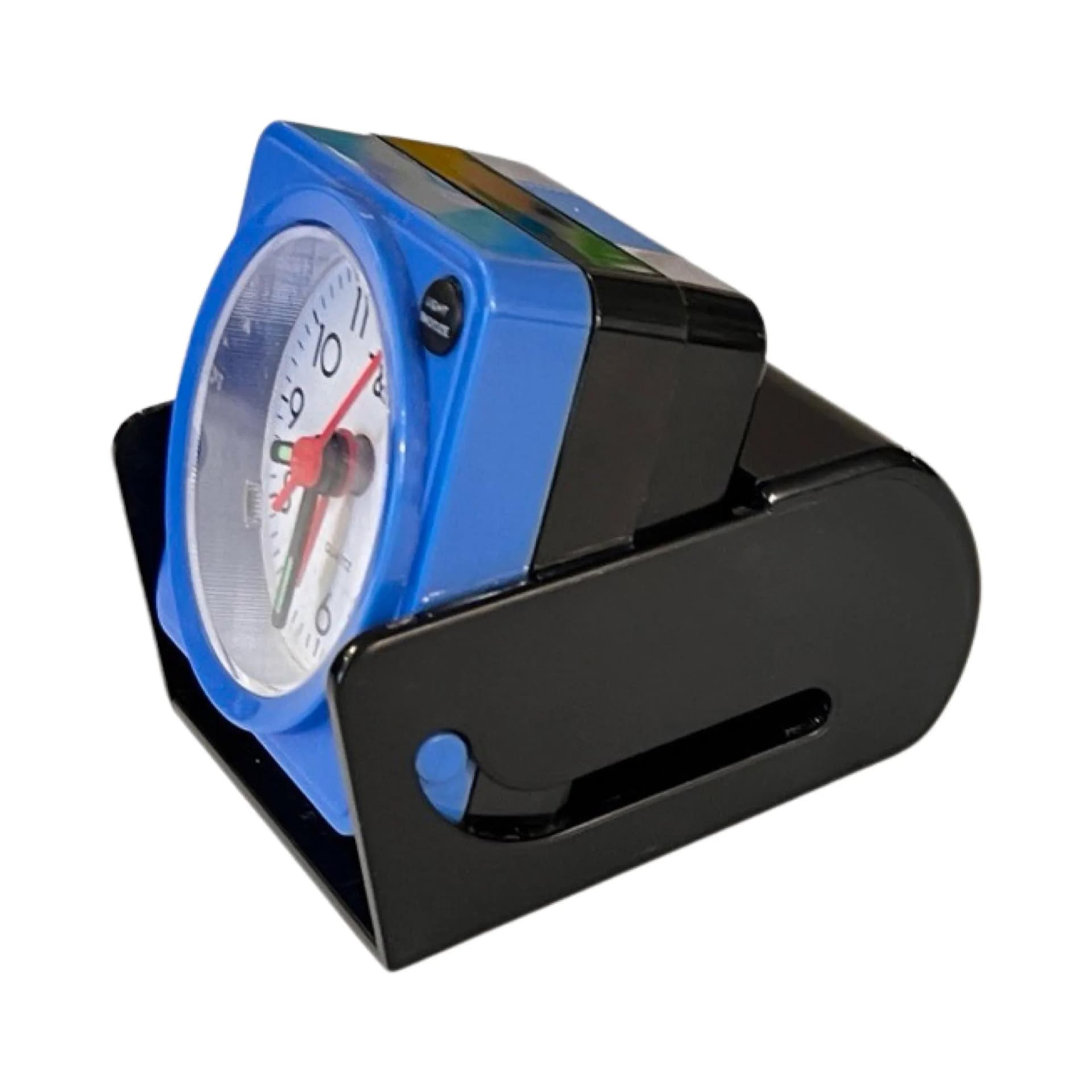 Budzik podróżny, niebieski, tworzywo sztuczne, T&H, Japonia, lata 90. - 127441