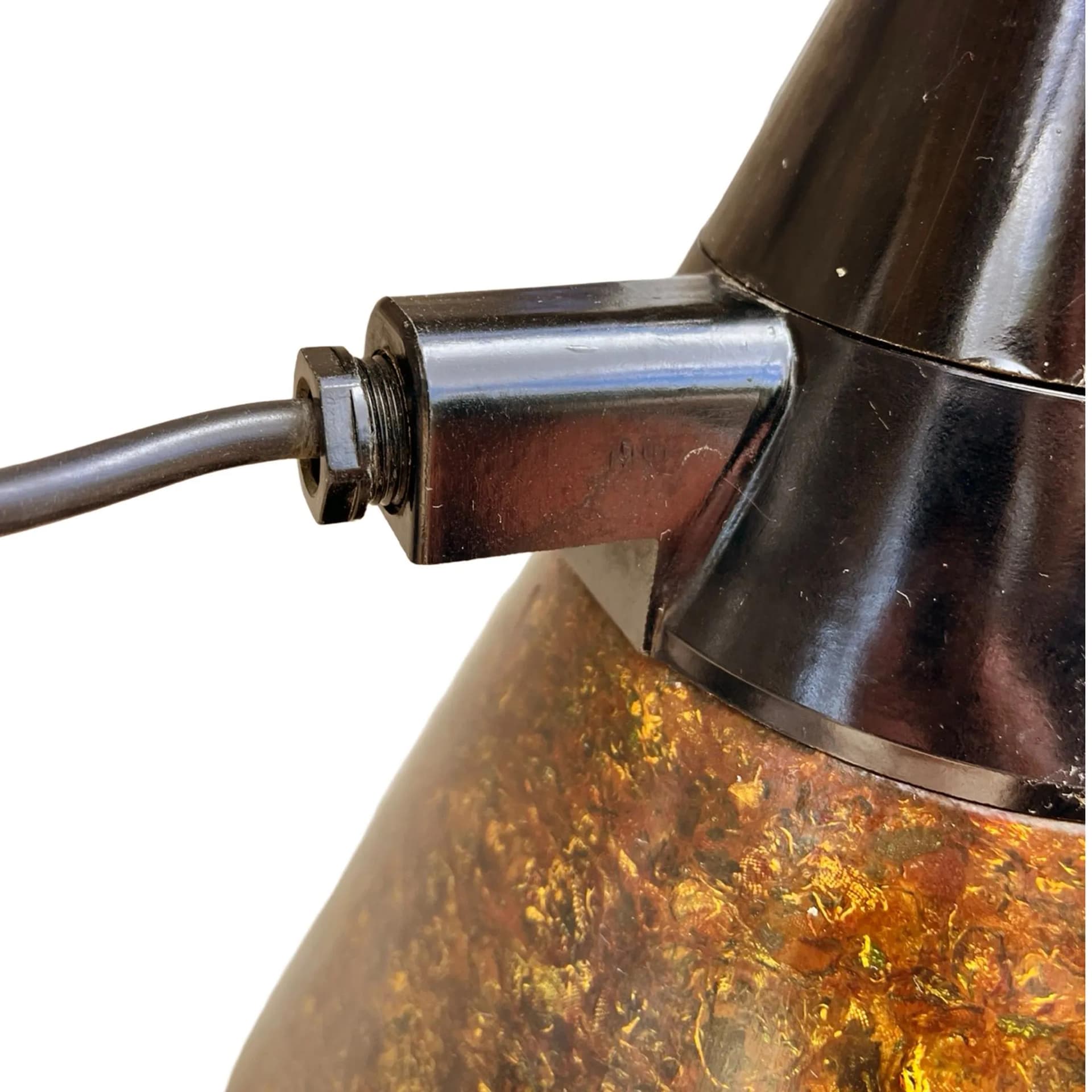 Pendant lamp industrial, multicolor ebonite, bakelite, Germany, 1970s. - 127431