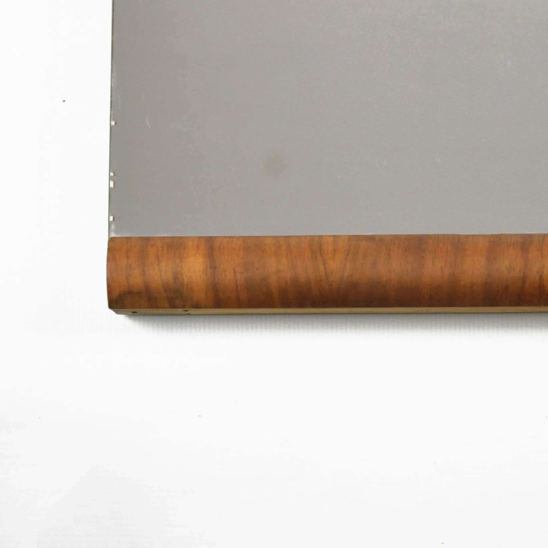 Wall Mirror Art Deco, silver glass walnut, Poland, 1940s - 127413