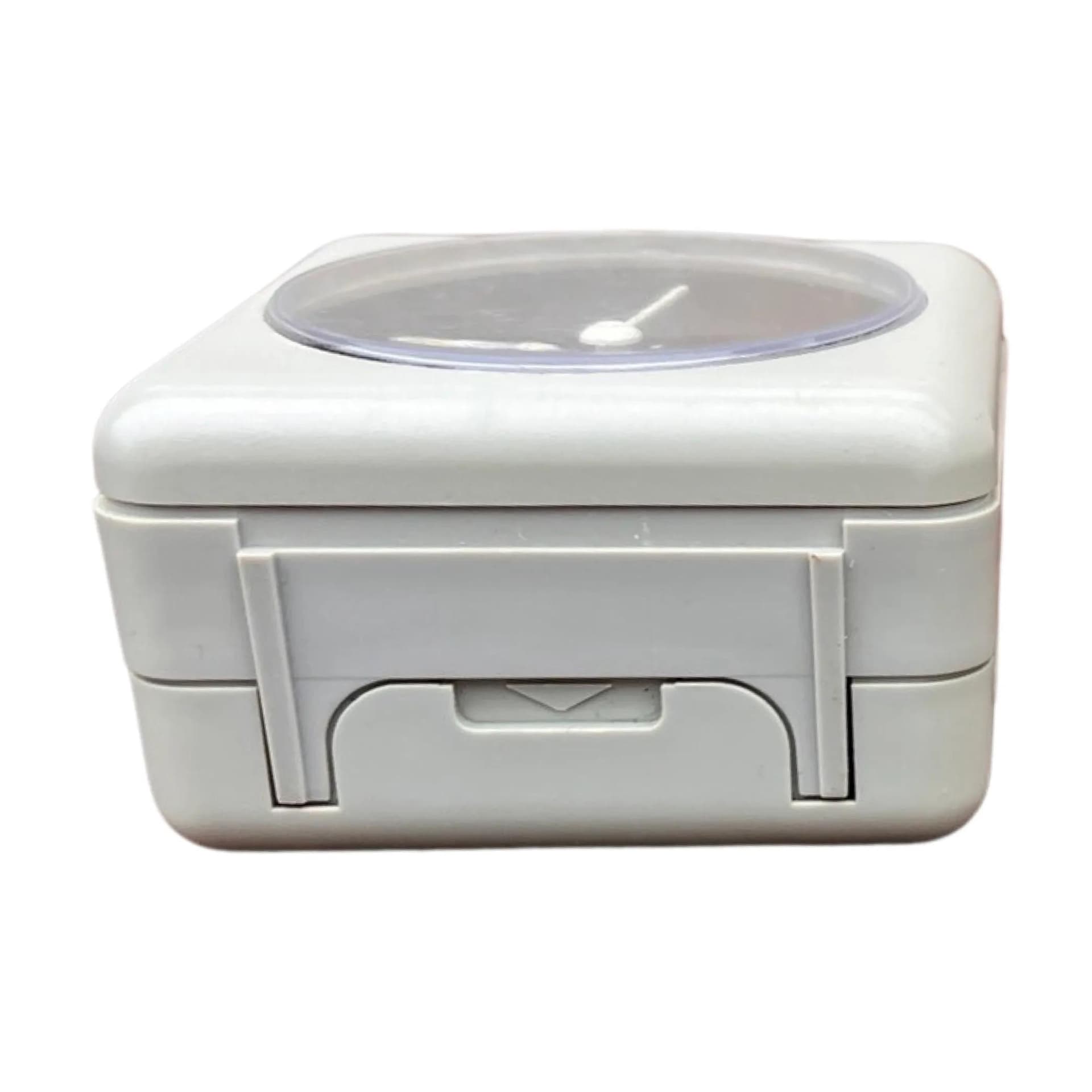 Budzik Ruhla, szary, tworzywo sztuczne, Niemcy, lata 70. - 127390