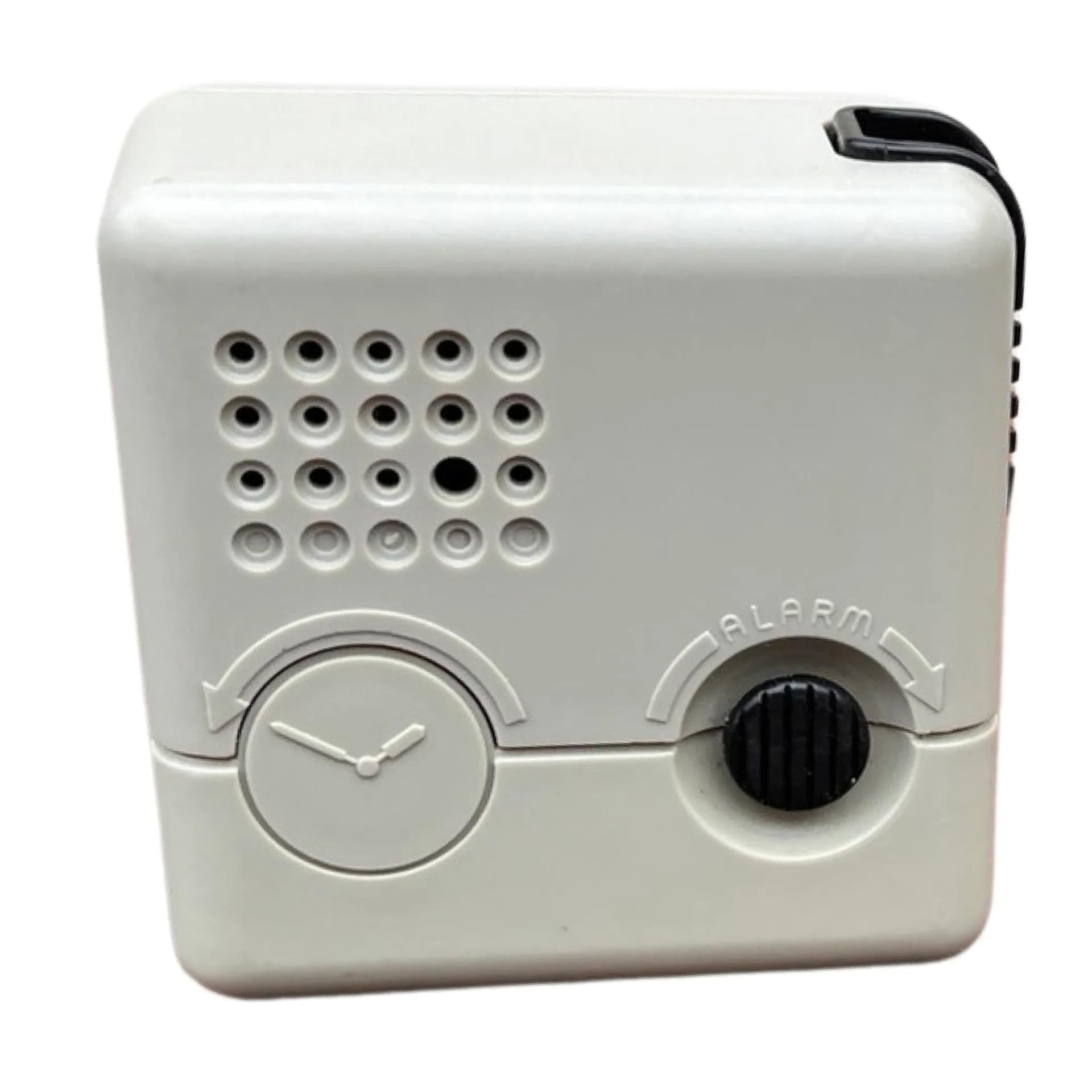 Budzik Ruhla, szary, tworzywo sztuczne, Niemcy, lata 70. - 127393