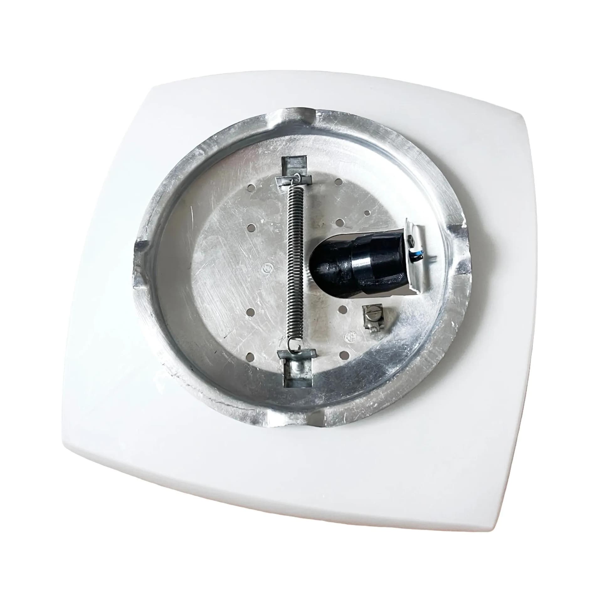 Ceiling light, white glass, Kamenický Šenov, Czechoslovakia, 1970s. - 127367