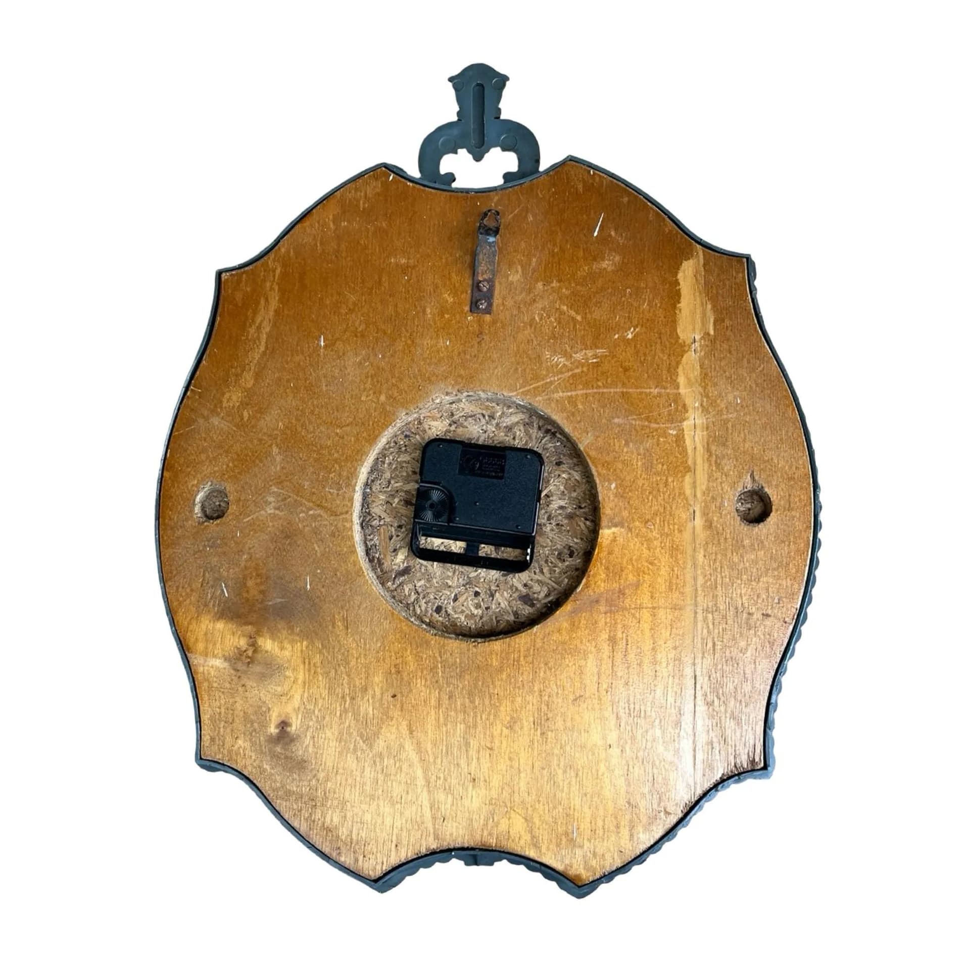 Zegar ścienny Jantar, miedziany, drewno mahoń szkło, ZSRR, lata 70. - 127357