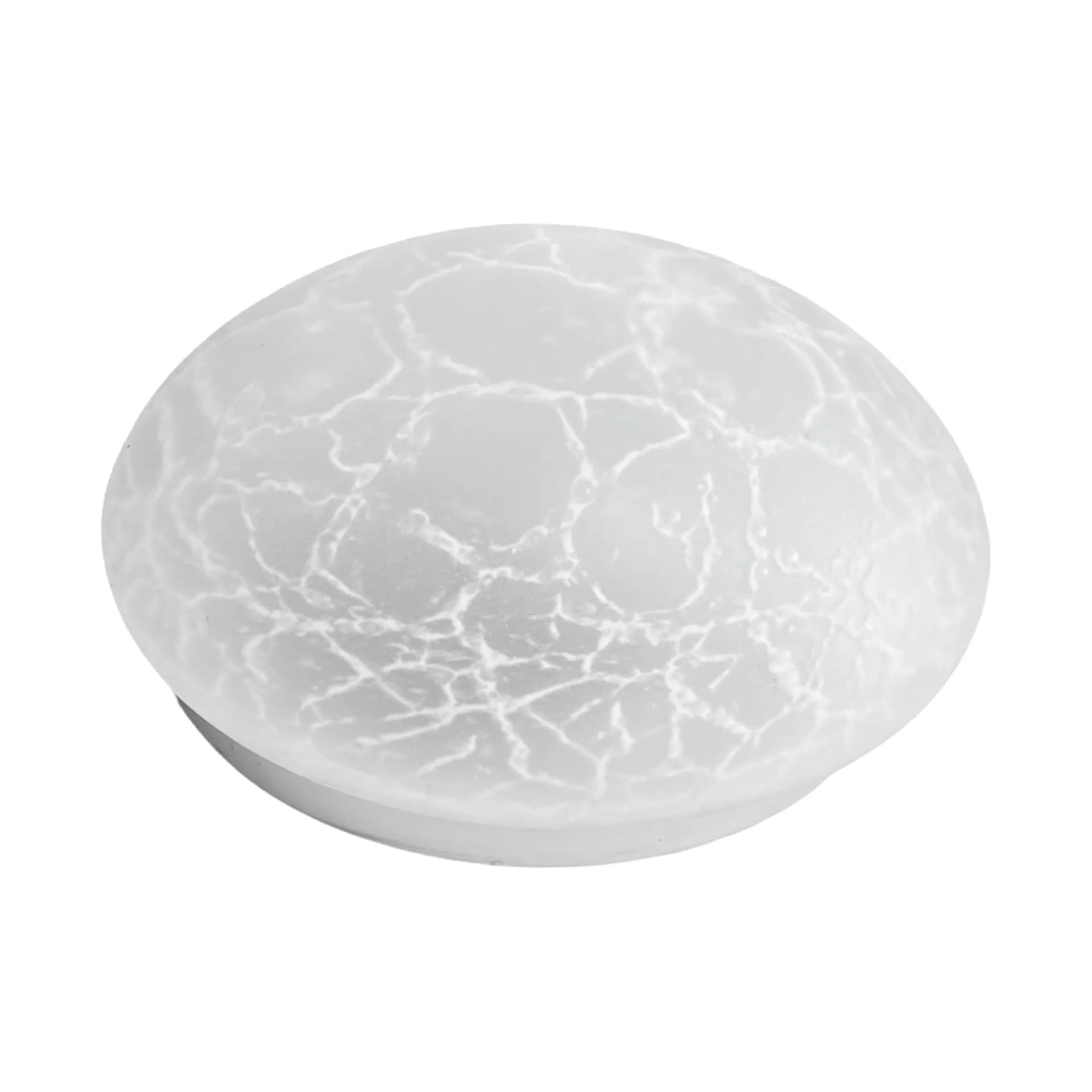 Lampa sufitowa modernistyczna, biały, szkło craquelé, metal, VEB Narva / Leuchtenbau Leipzig, NRD, lata 70. - 127328