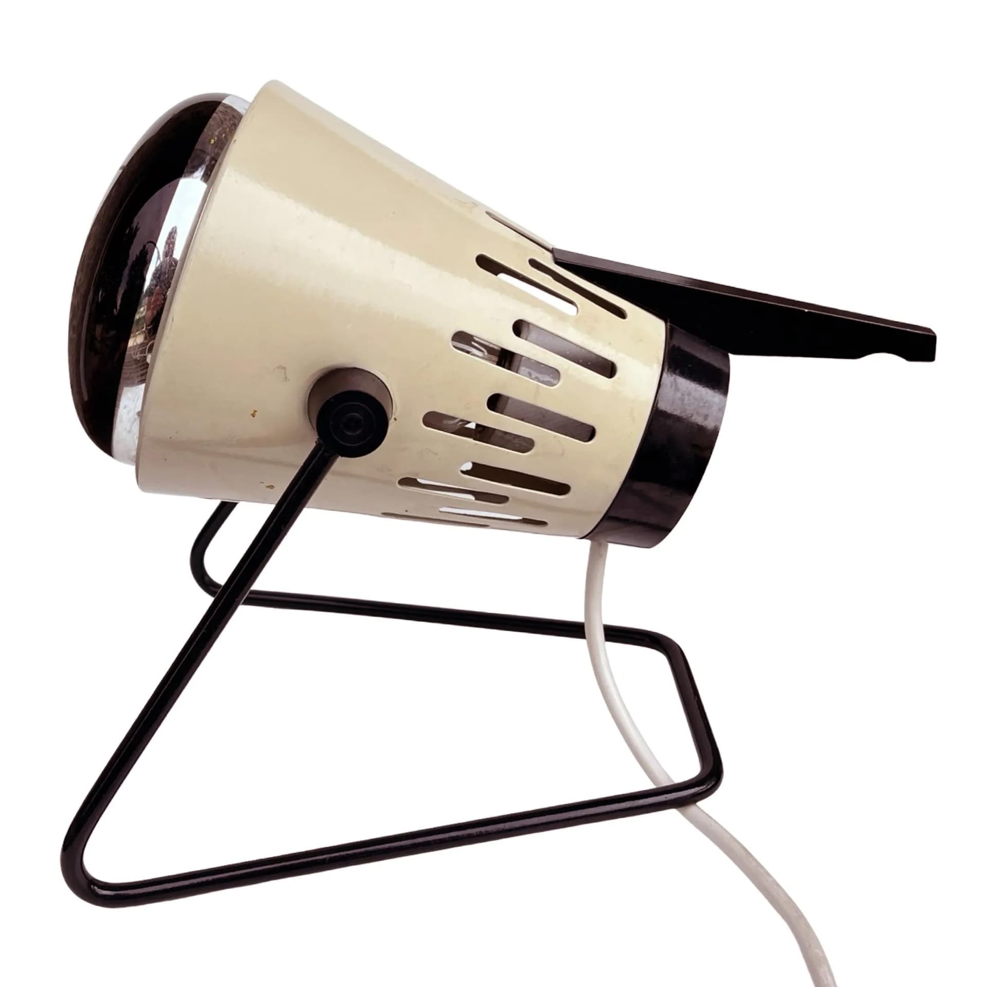 Lampa stołowa Space Age, biały, metal bakelit, Niemcy, lata 60. - 127213