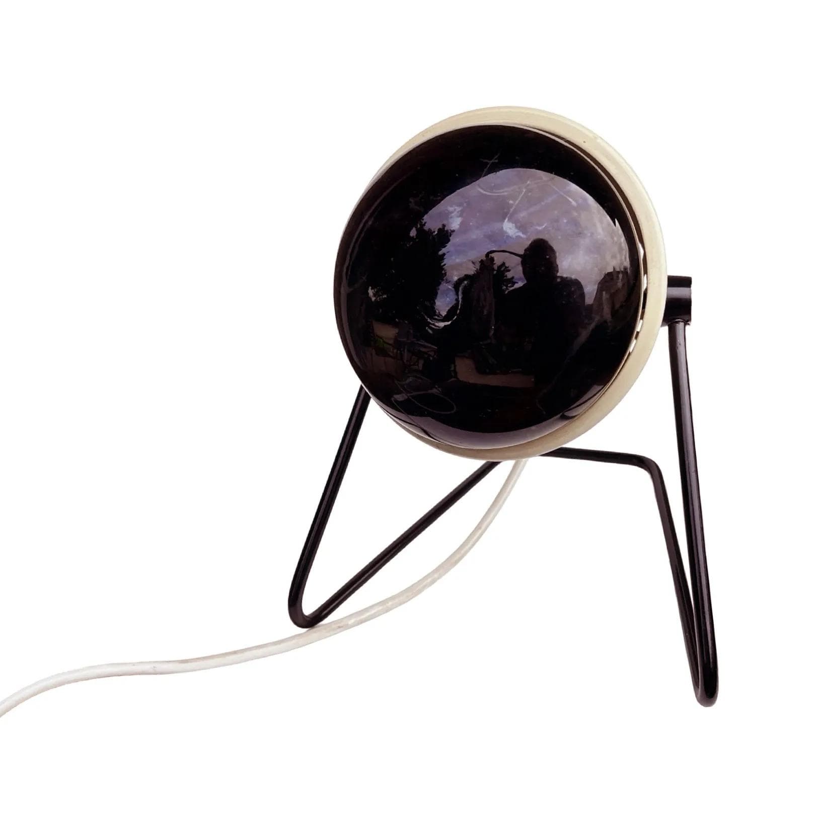 Lampa stołowa Space Age, biały, metal bakelit, Niemcy, lata 60. - 127212