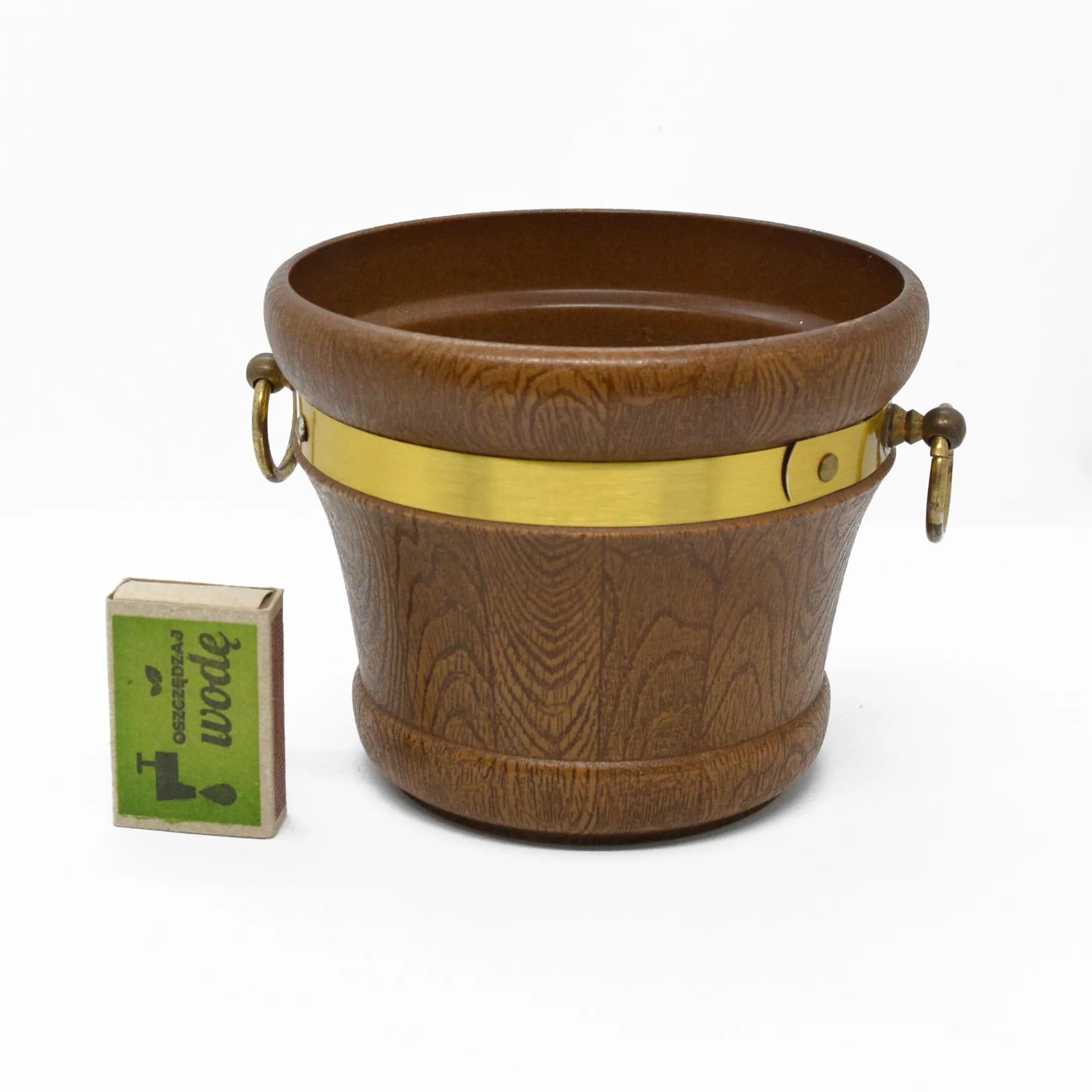 Planter, brown plastic, Emsa, Germany, 1970s. - 127172