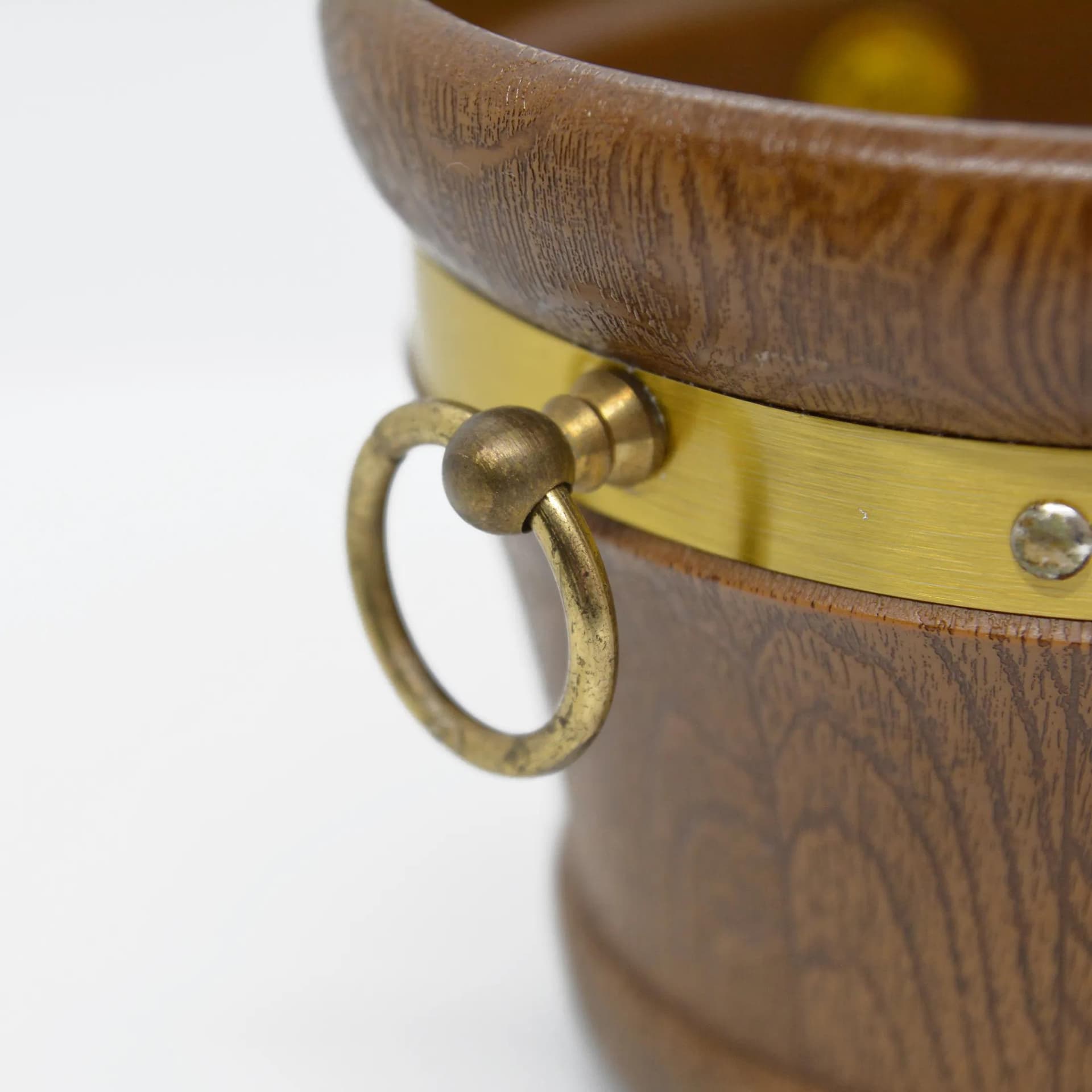 Planter, brown plastic, Emsa, Germany, 1970s. - 127175