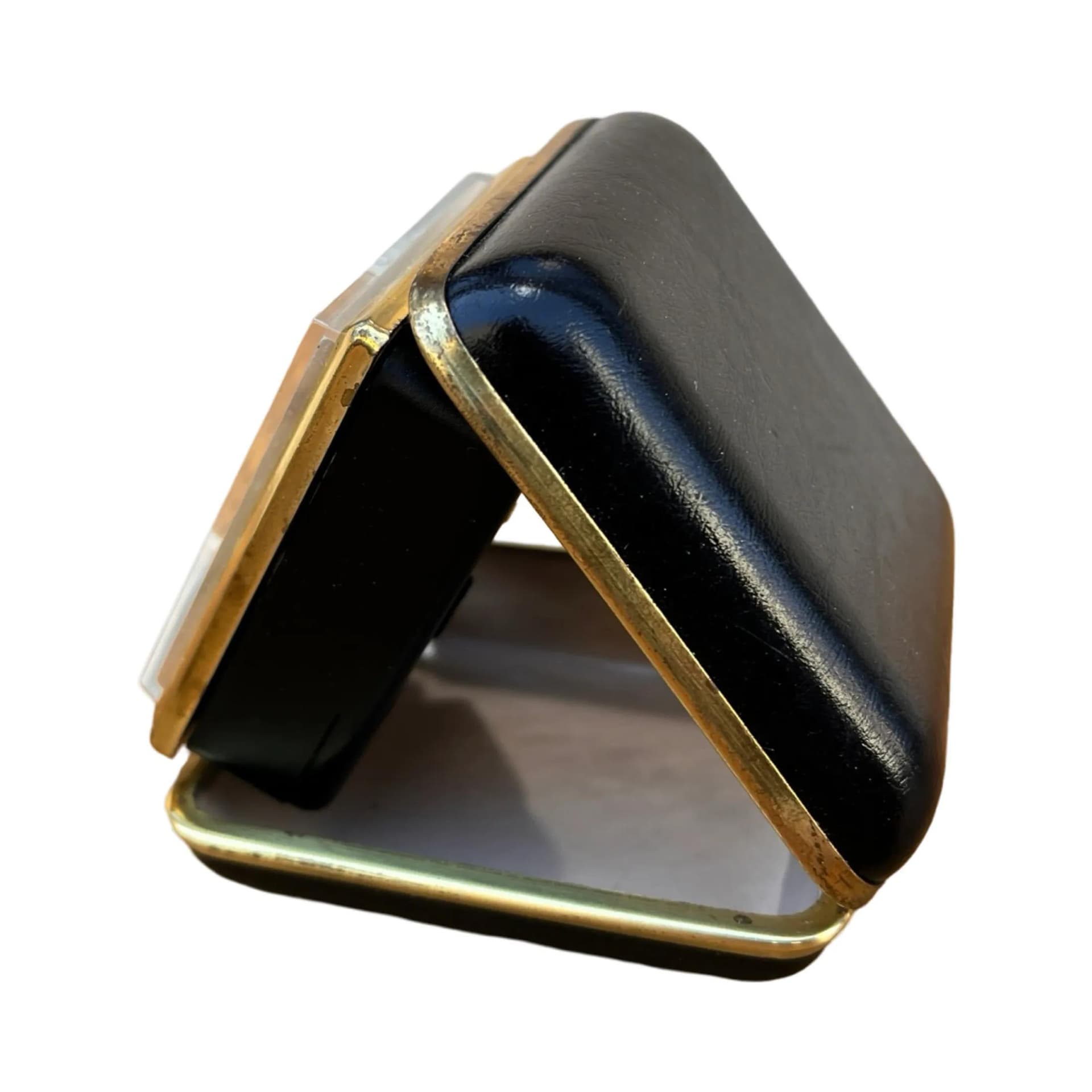 Budzik podróżny, Meister-Anker, srebrny, plastik, Niemcy, lata 70. - 127160