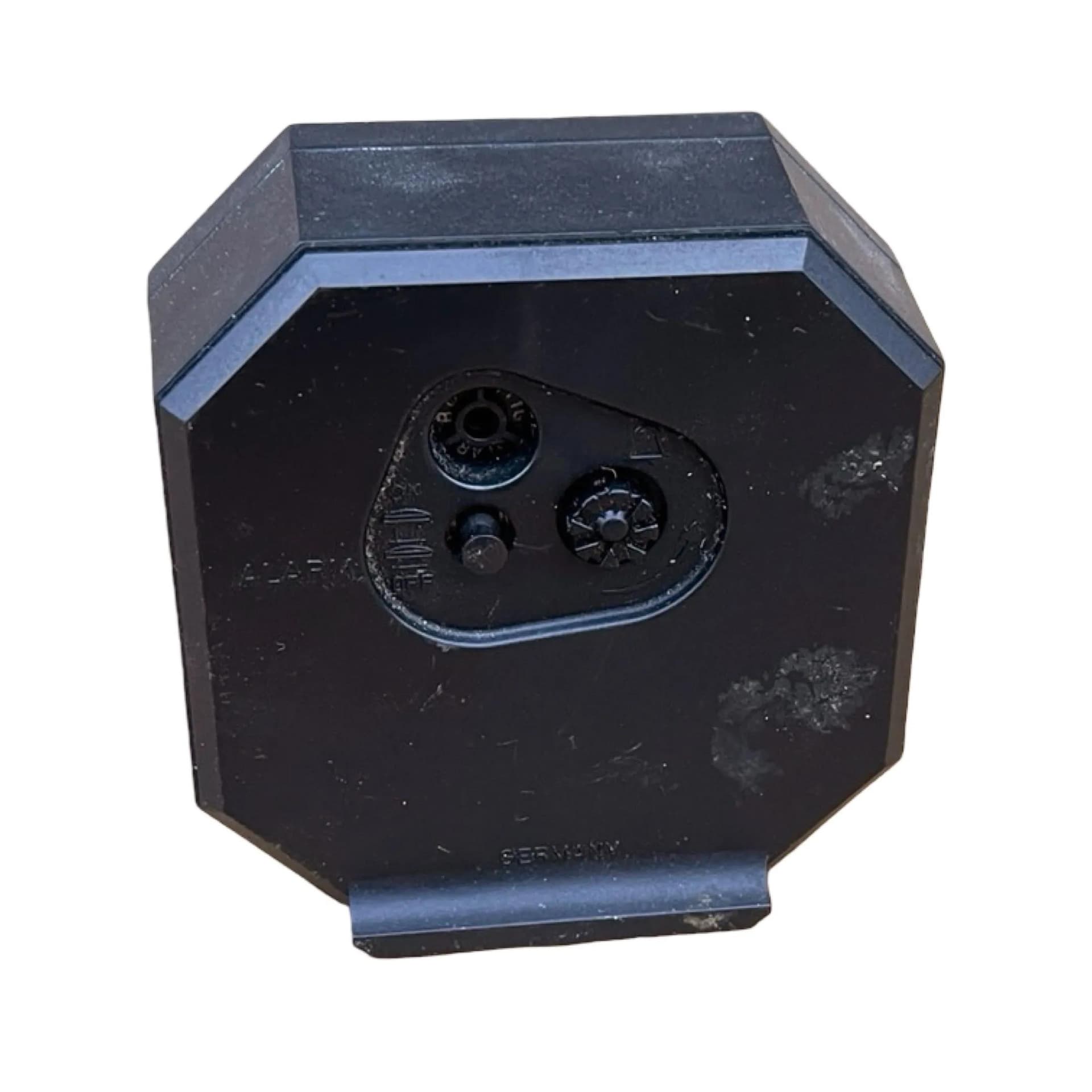 Budzik Popartowy, czarny, tworzywo sztuczne, Meister-Anker, Niemcy, lata 70. - 127132