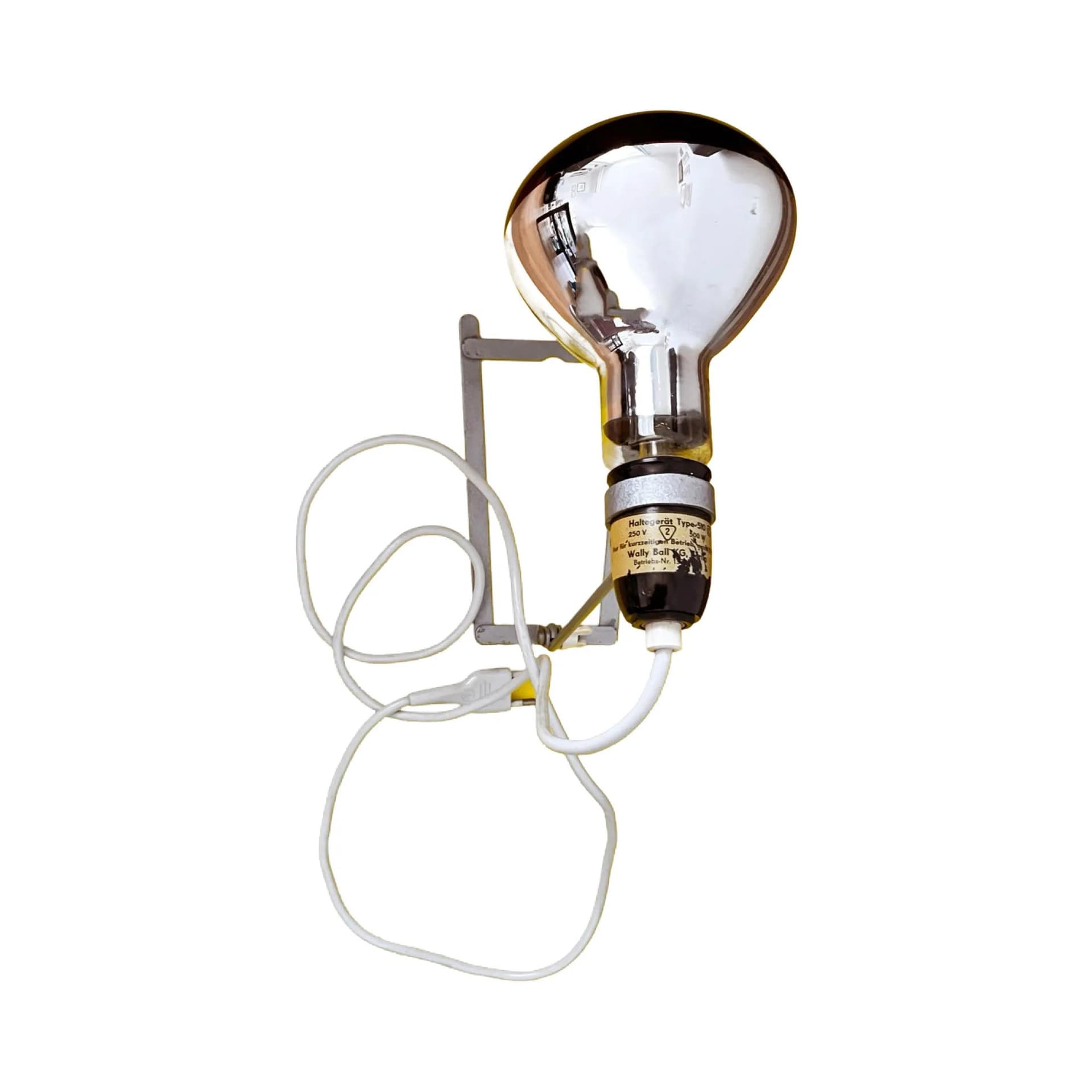 Lampa stołowa industrialna, szary, aluminium bakelit, Niemcy, lata 60. - 127127