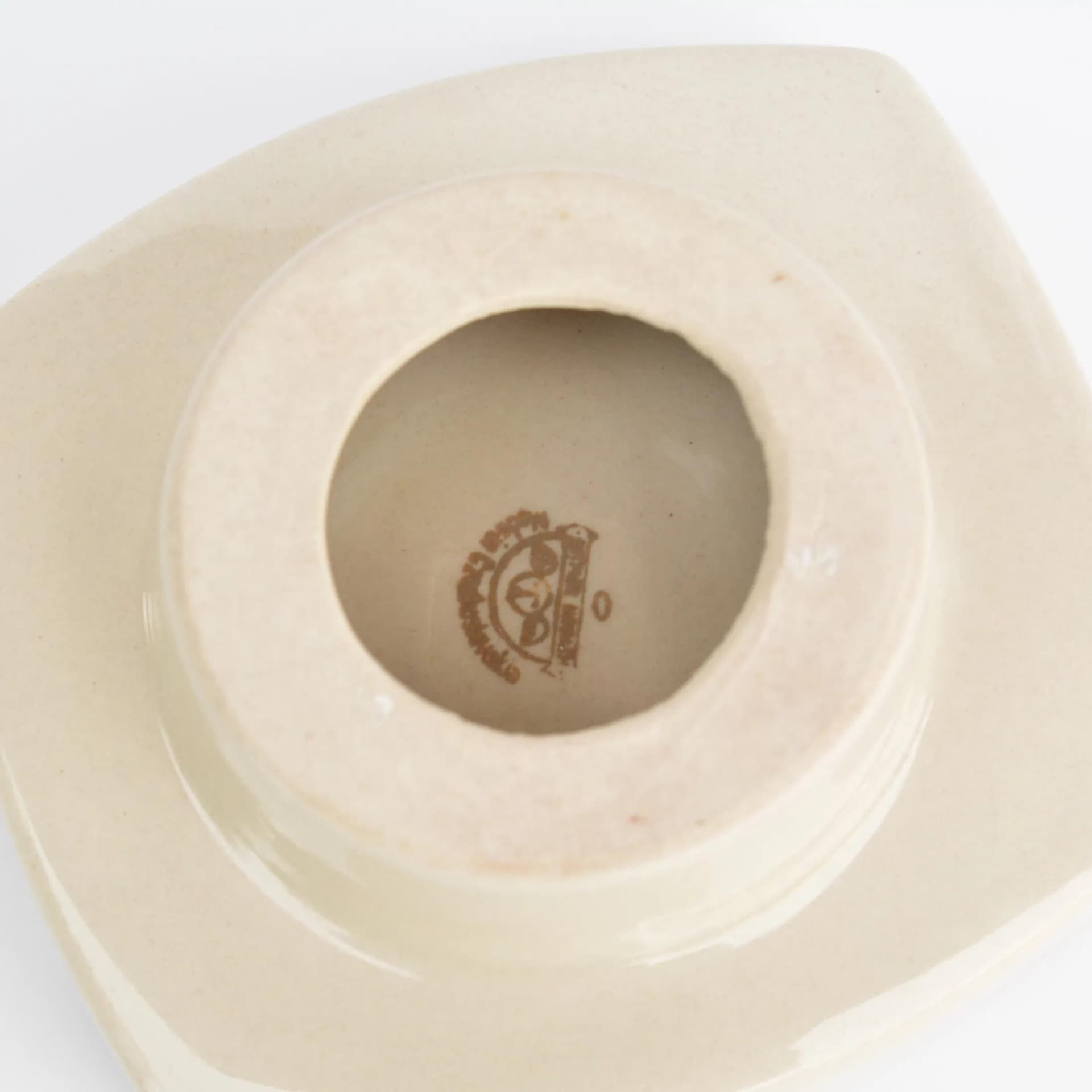 Popielnica Brussel, beżowa ceramika, Ditmar Urbach, Czechosłowacja, lata 60. - 127103