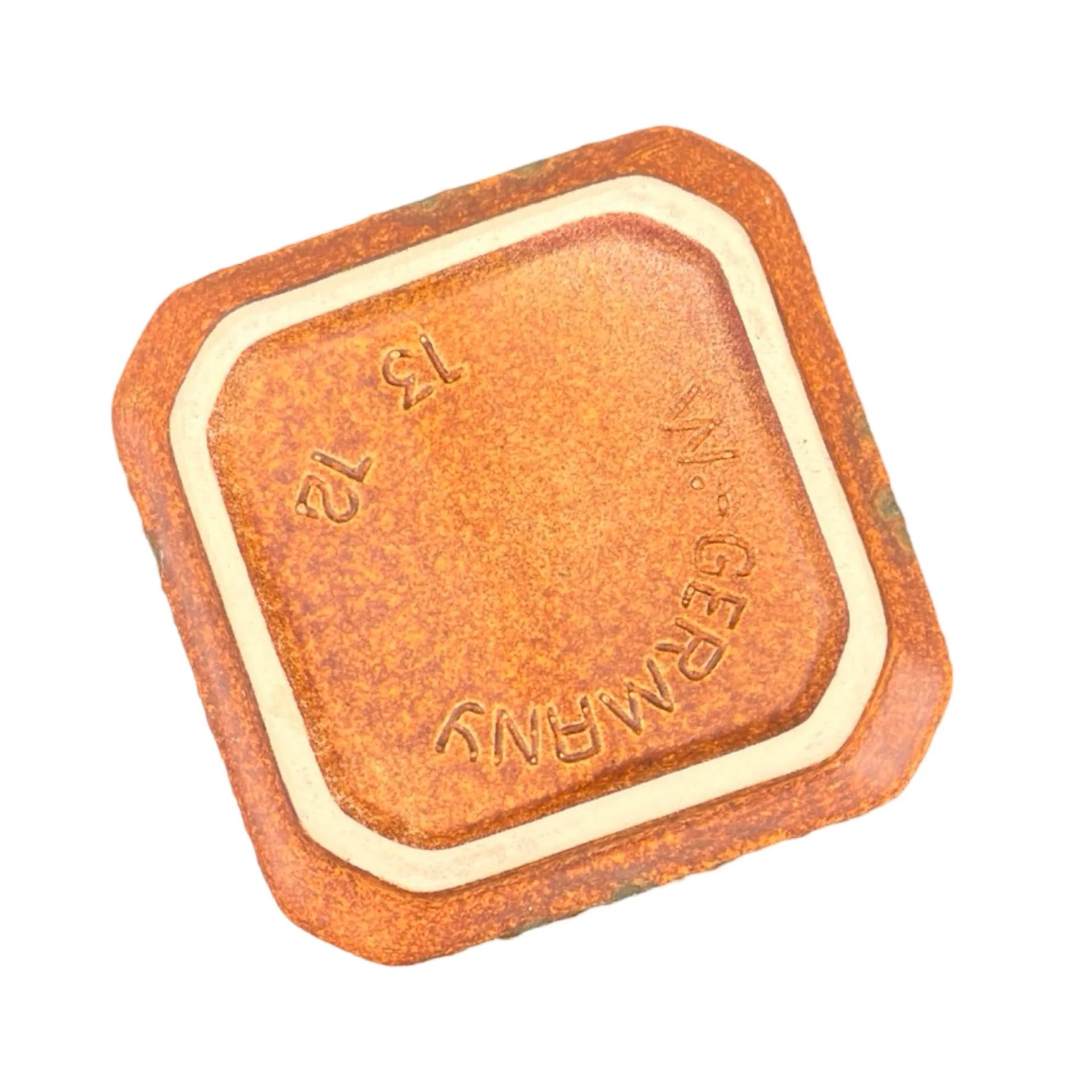 Wazon Op-Art, brązowy, kamionka, Fohr Keramik, Niemcy, lata 70. - 127062