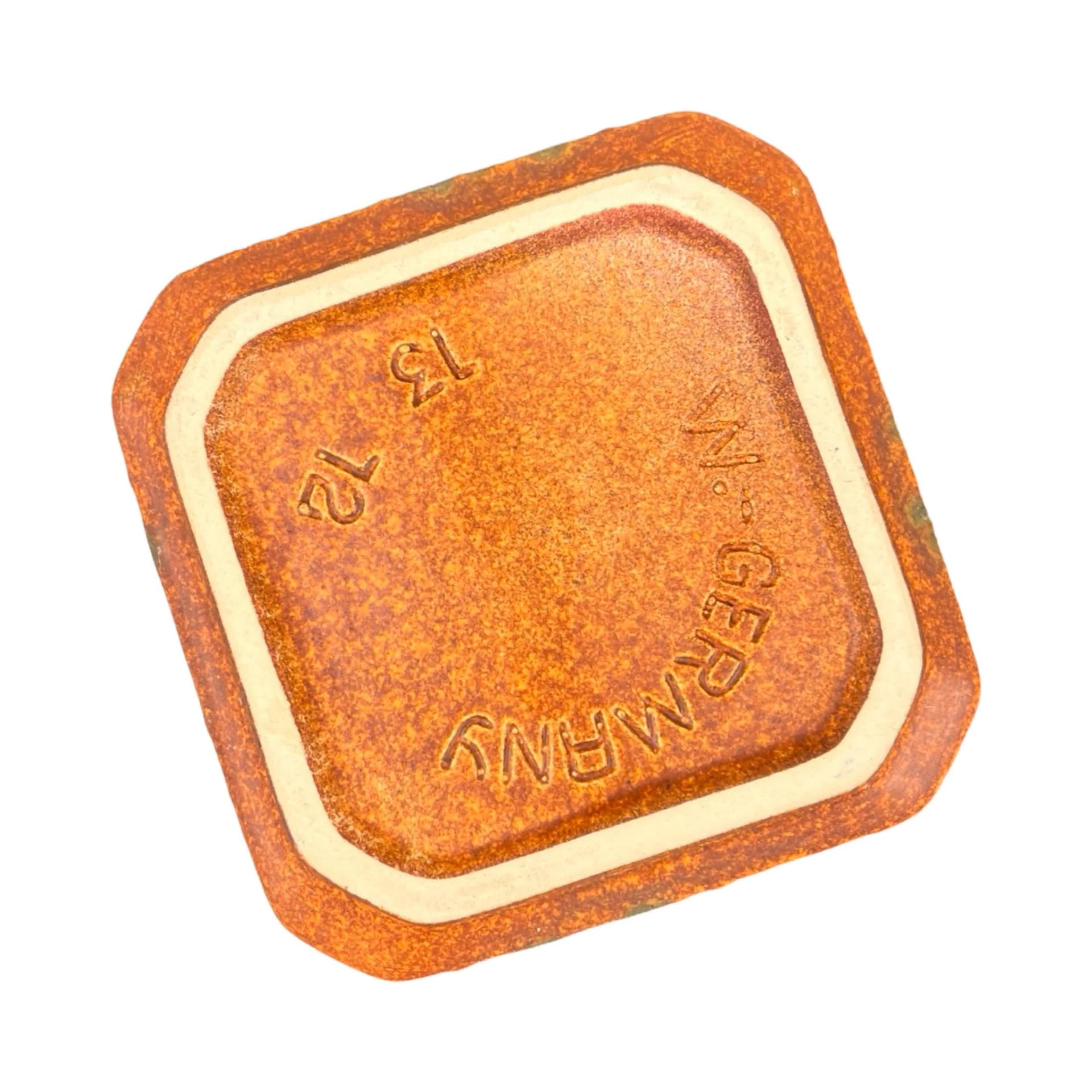 Wazon Op-Art, brązowy, kamionka, Fohr Keramik, Niemcy, lata 70. - 127061