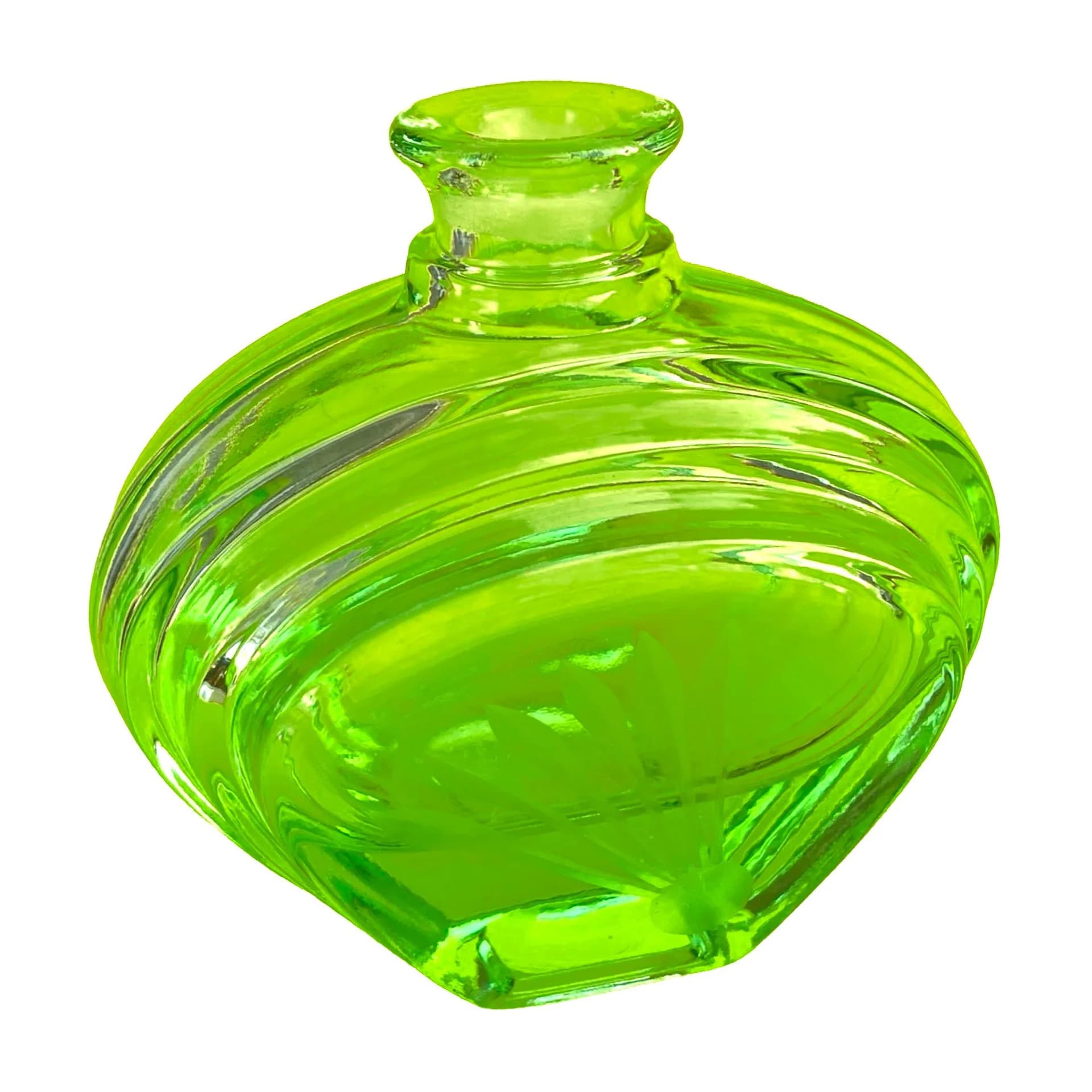 Zestaw łazienkowy art déco, szkło jasnozielone przezroczyste, Niemcy, lata 30. - 127017