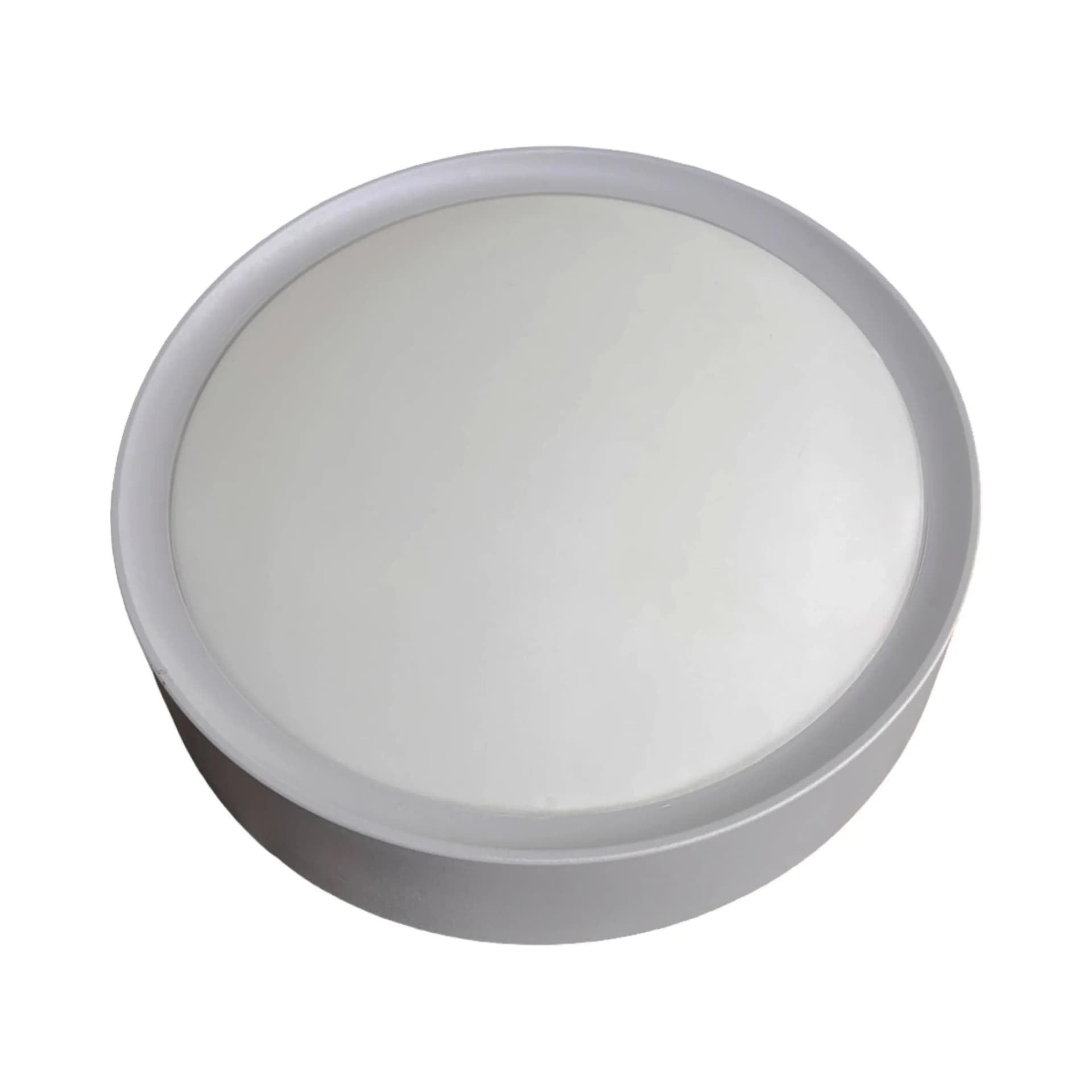 Plafon modernistyczny, szkło opalowe biały, metal szary, Massive, Belgia, lata 90. - 127012