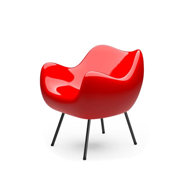 Fotel RM58 Classic Mini czerwony, proj. R. Modzelewski, VZÓR - WYMIARY