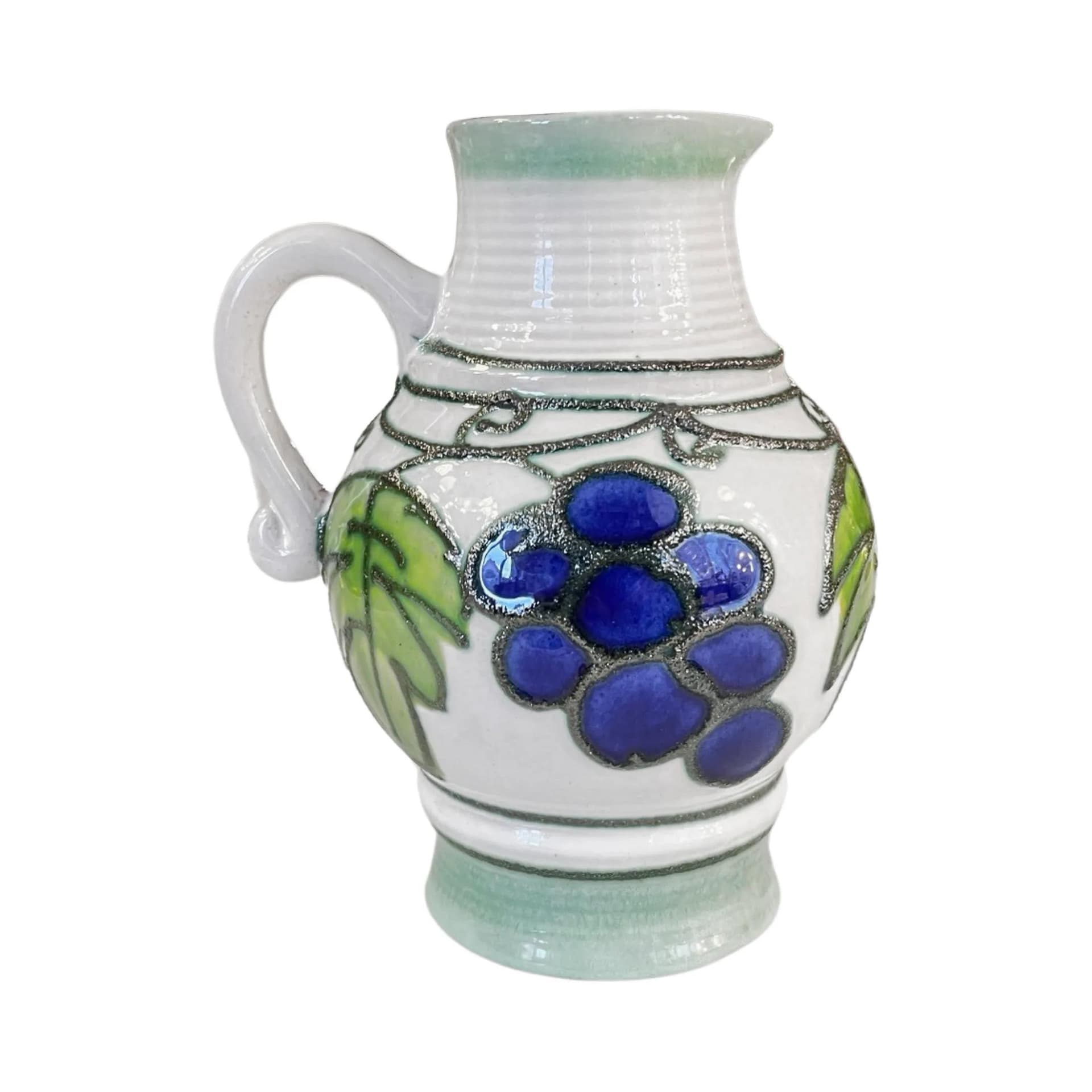 Dzbanek, multikolor, ceramika, Strehla Keramik, Niemcy, lata 70.