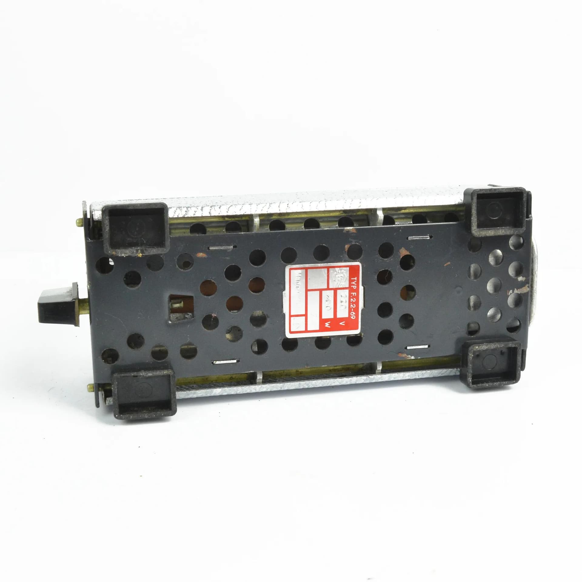 Toster skrzydełkowy, srebrny metal, czarny plastik, HAGEKA Brotröster Brandenburg, Niemcy, lata 60. - 126865