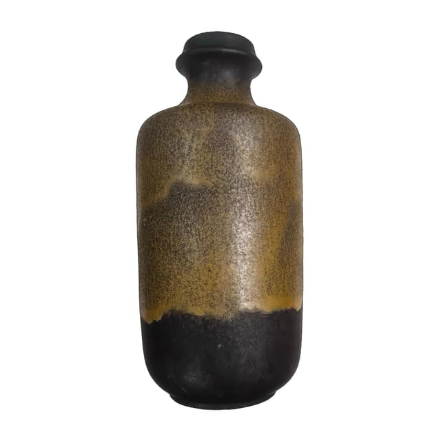 Wazon z uchem Gobi, brązowy ciemnozielony, kamionka, Ceramano, Niemcy, lata 70. - WYMIARY