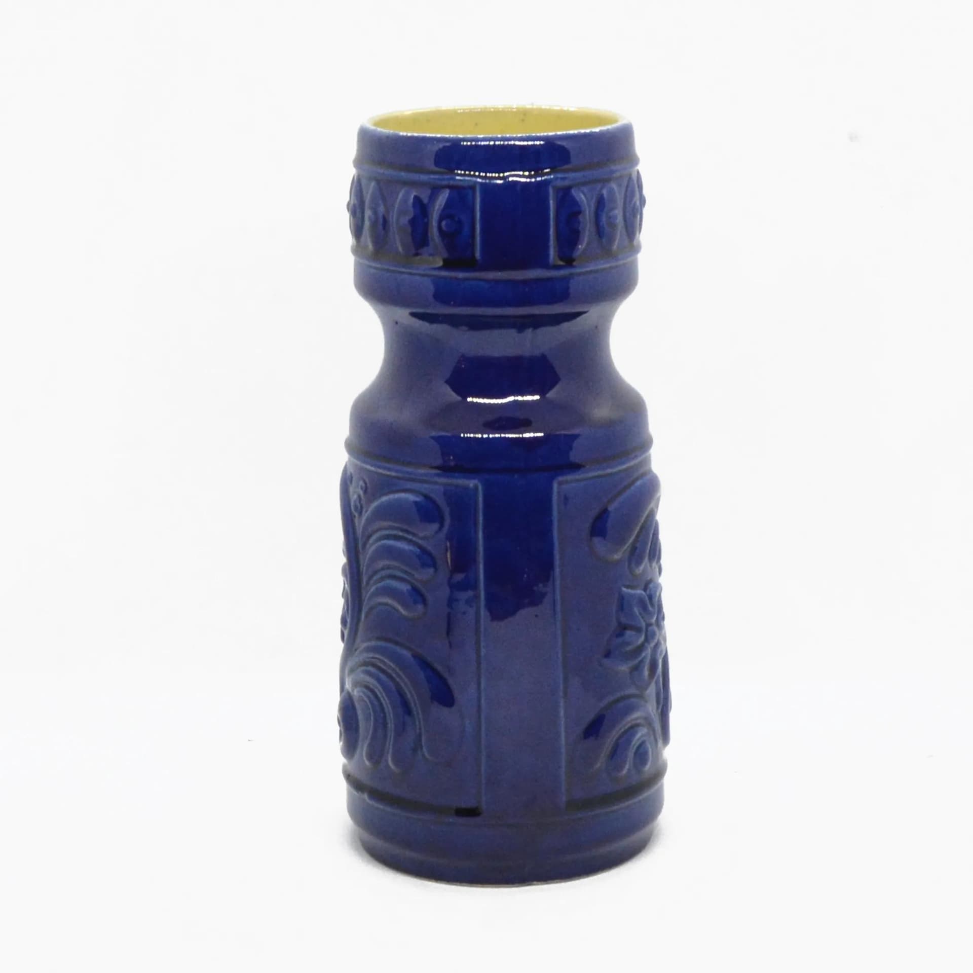 Wazon typ 122-24, niebieski, ceramika, Scheurich Keramik, Niemcy, lata 70. - 126848