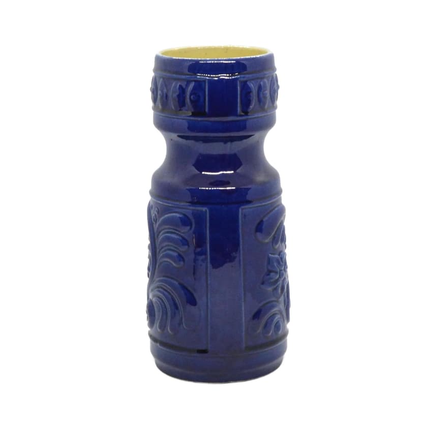 Wazon typ 122-24, niebieski, ceramika, Scheurich Keramik, Niemcy, lata 70.