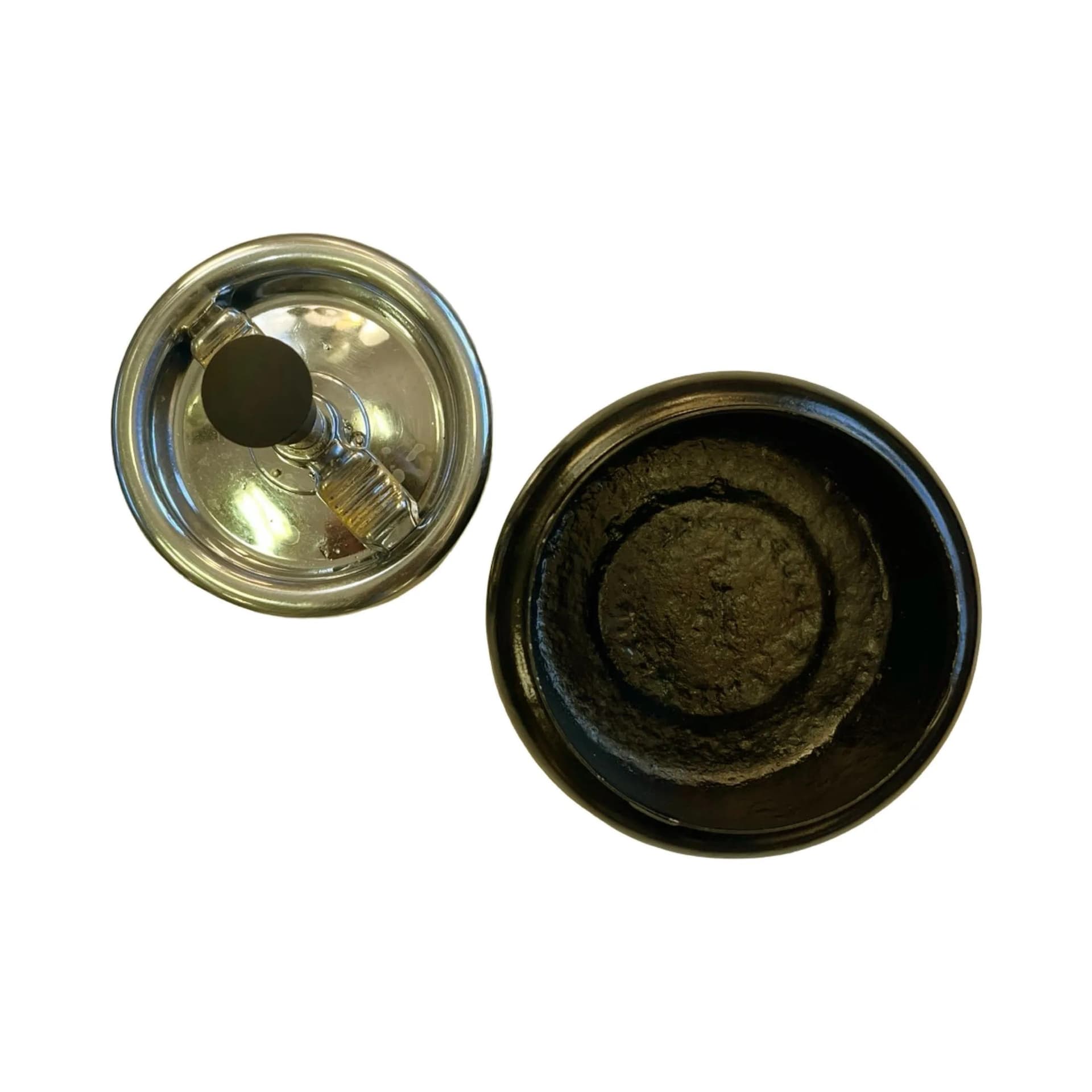 Popielnica Spinning Roulette, czarny bakelit, chromowany metal, Erhard & Söhne, Niemcy, lata 40. - 126821