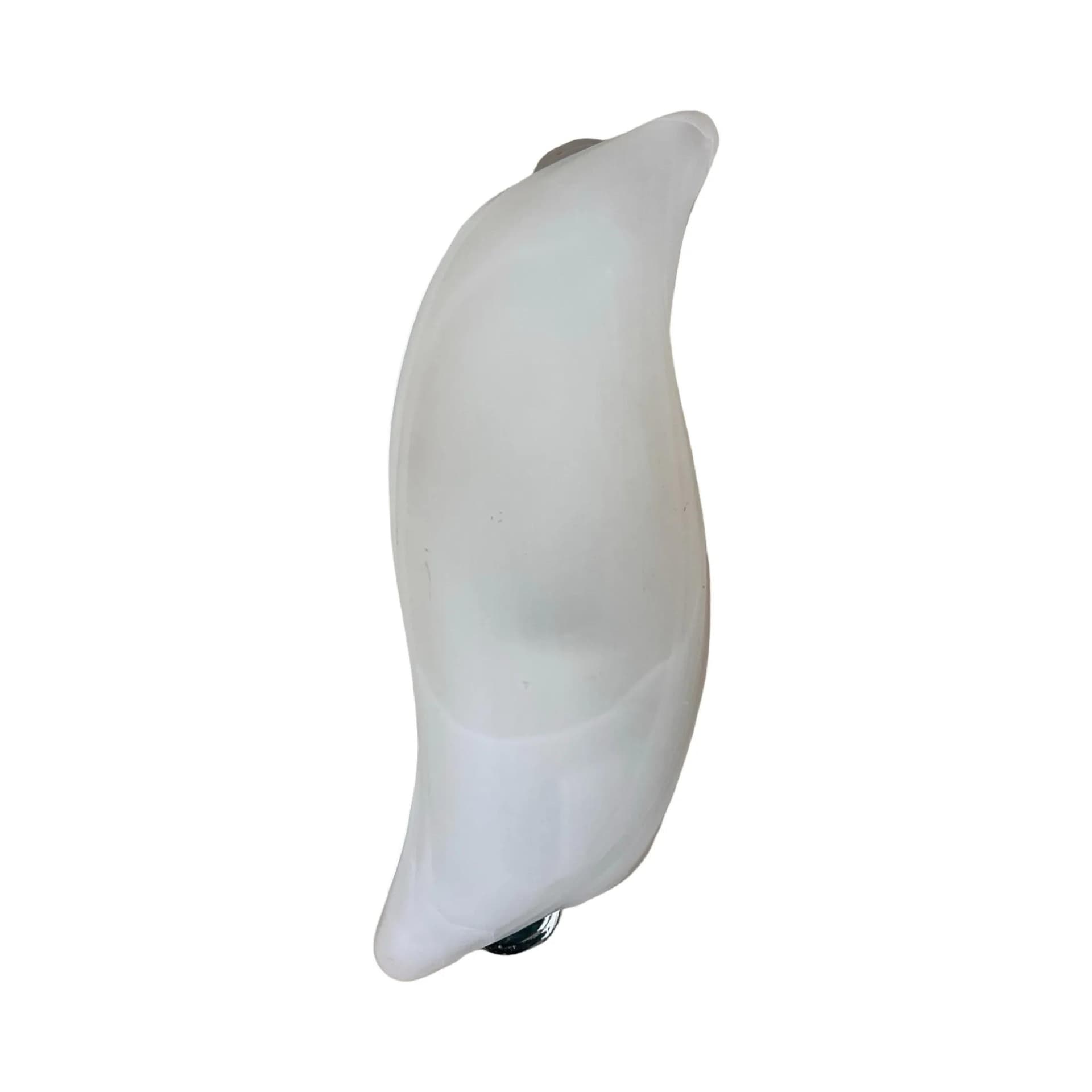 Kinkiet Nolam, szkło białe, chrom, proj. B. Nowicki, Polska, lata 80. - 126778