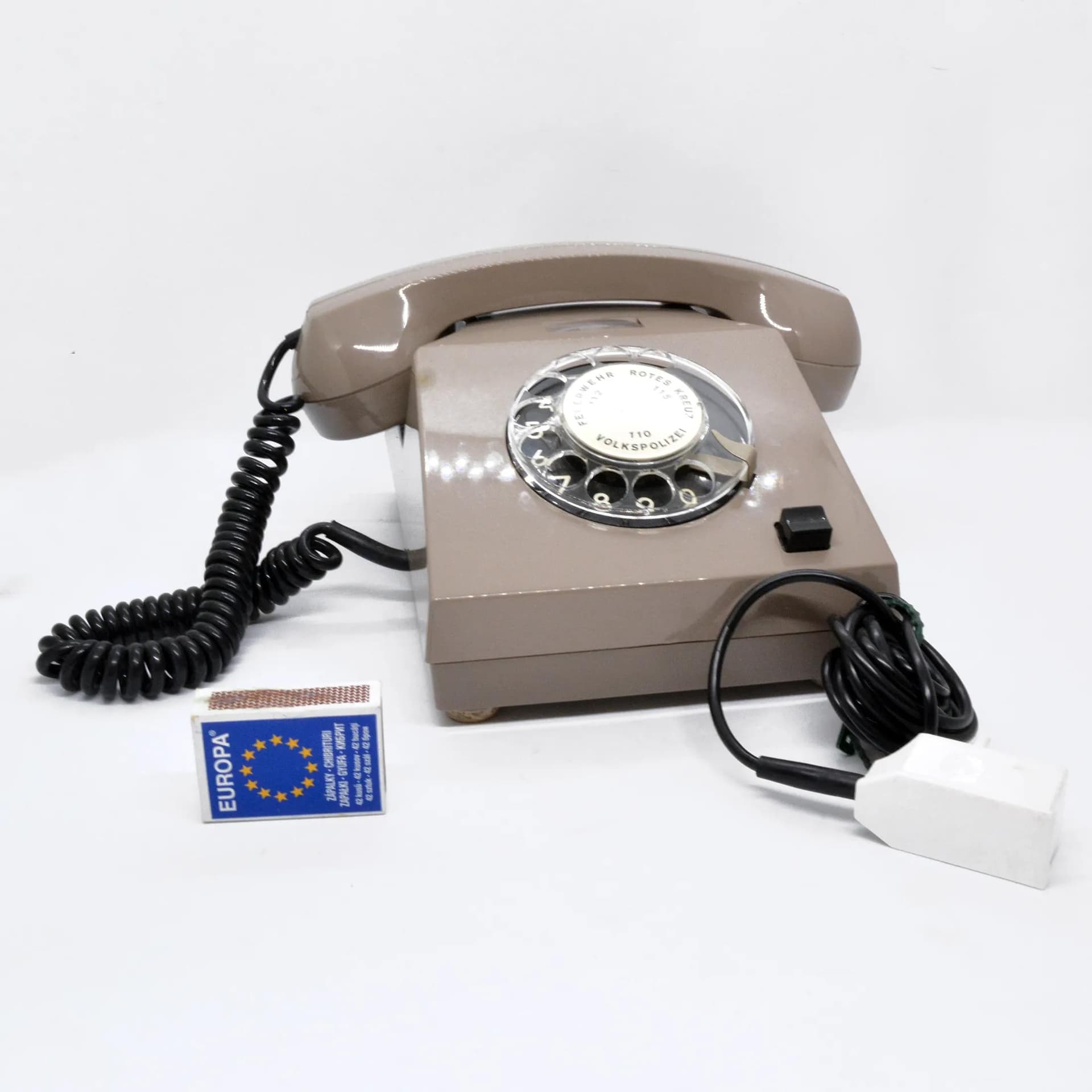 Telefon stacjonarny VEB Variant 501-00322, szary, plastik, Niemcy, lata 80. - 126768