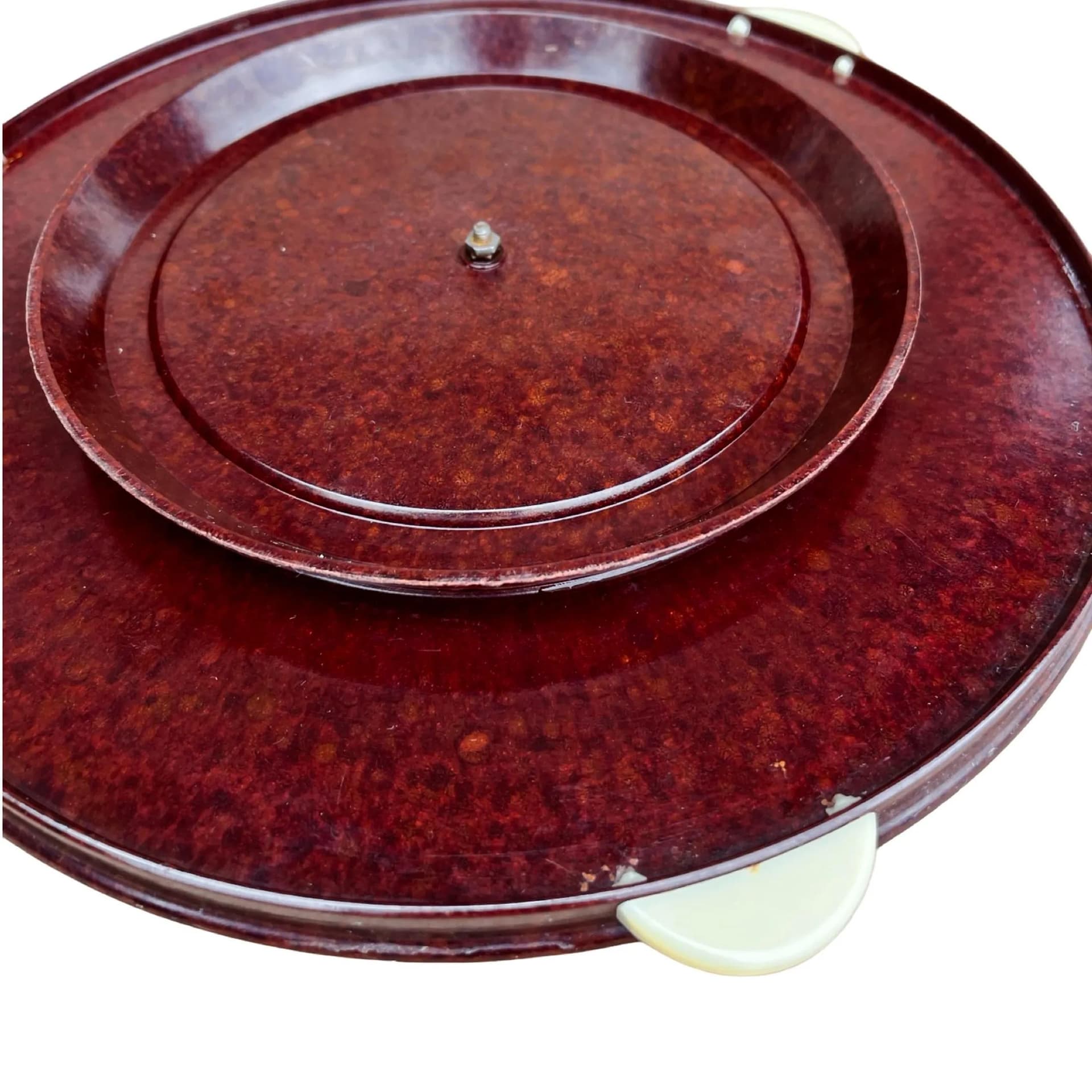 Patera obrotowa Art déco, bakelit brązowy, Niemcy, lata 30. - 126732