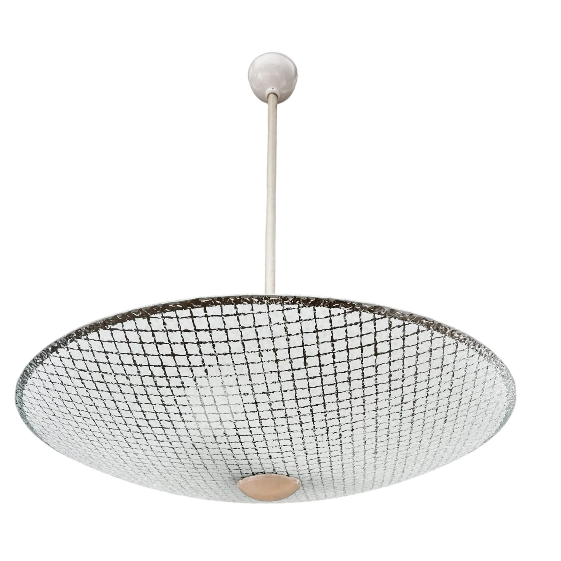 Chandelier Brusel, turquoise glass, VEB Narva Leuchtenbau Arnsdorf, Germany, 1970s. - 126684