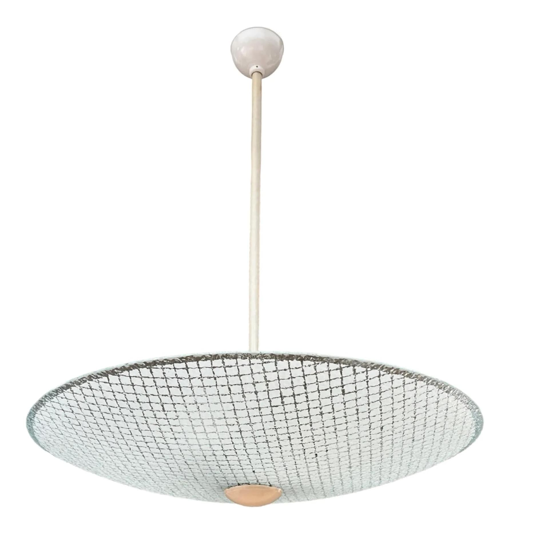 Chandelier Brusel, turquoise glass, VEB Narva Leuchtenbau Arnsdorf, Germany, 1970s. - 126689