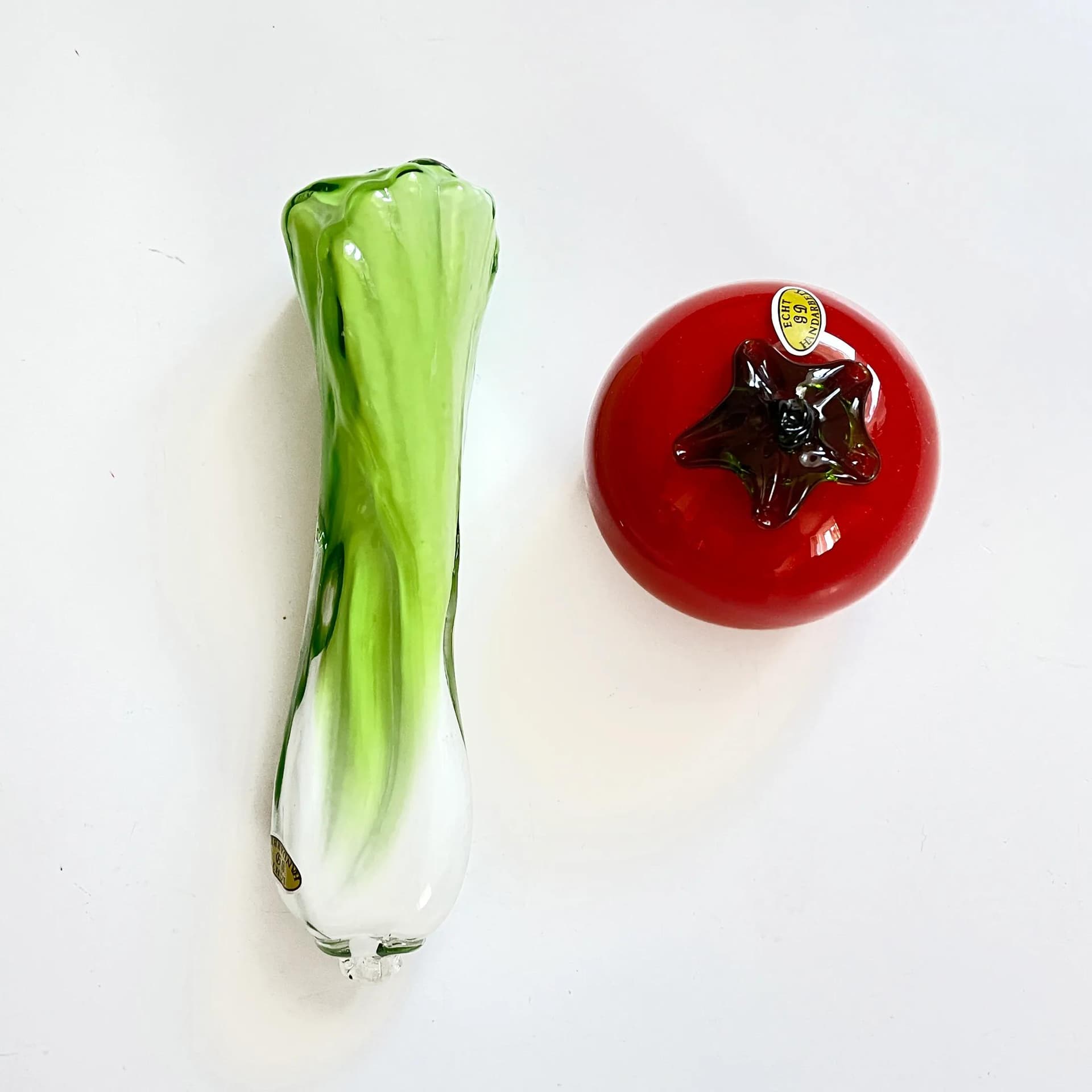 Rzeźba dekoracyjna por, zielony, szkło, Niemcy, lata 70. - 126675