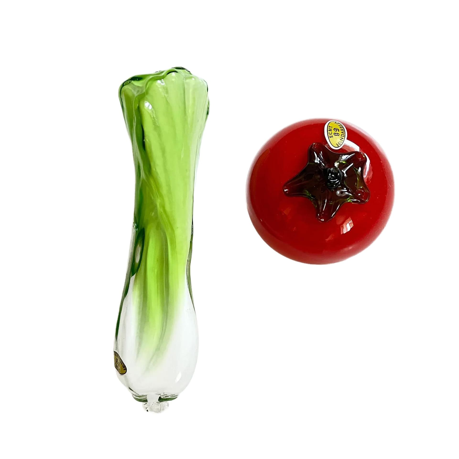 Rzeźba dekoracyjna por, zielony, szkło, Niemcy, lata 70. - 130397