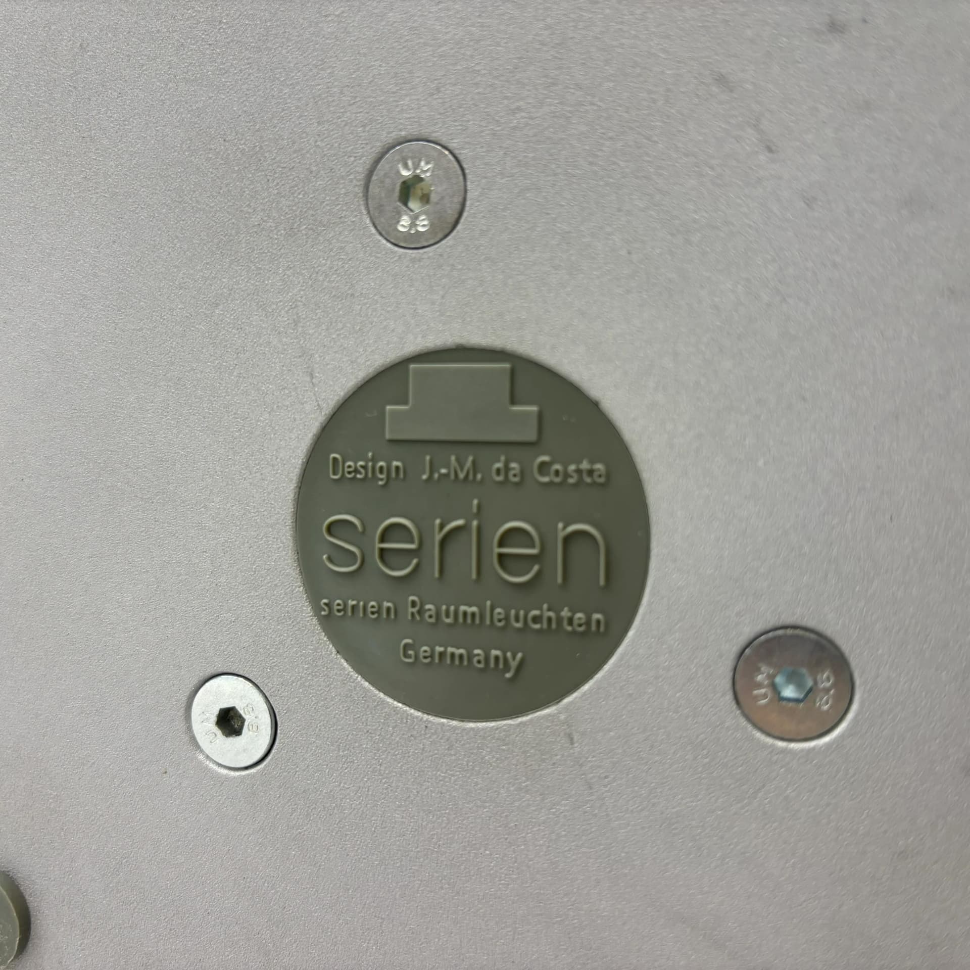 Lampa stołowa, aluminium beżowy, proj. J.-M. Da Costa, Serien, Niemcy, lata 90. - 8836