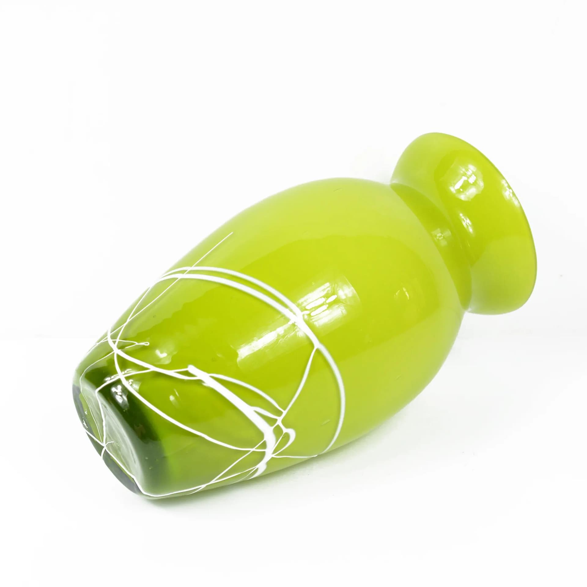 Wazon, szkło zielony, Farbglashütte Lauscha, Niemcy, lata 70. - 126612