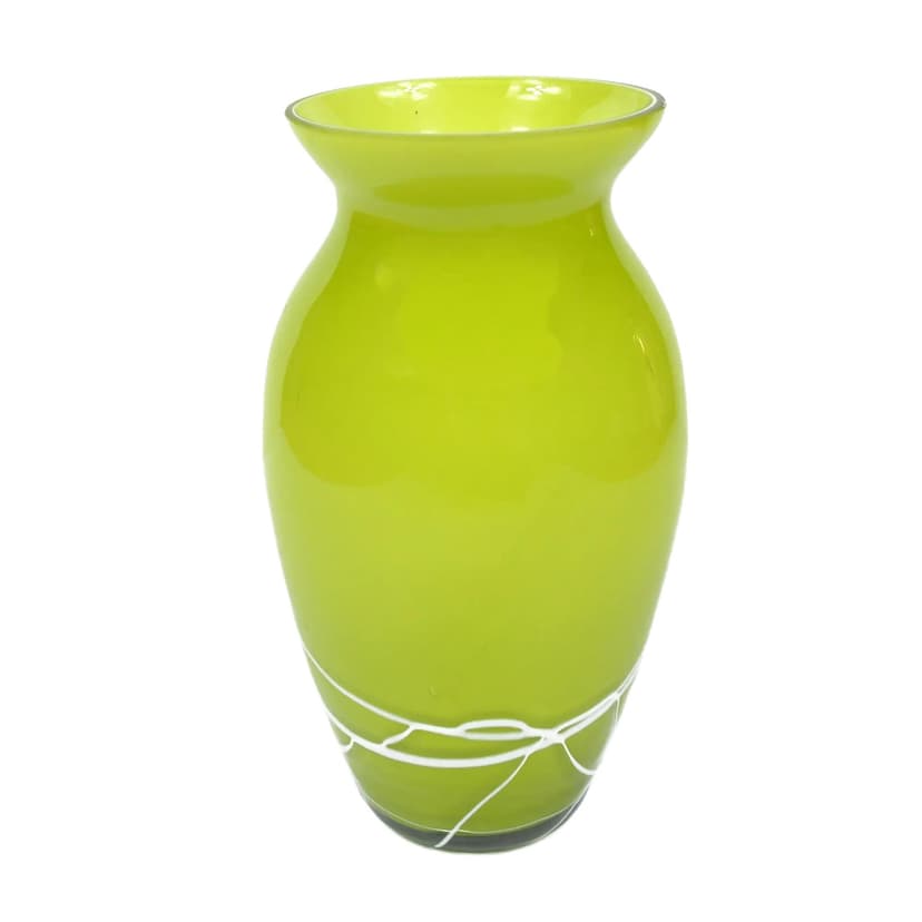 Wazon, szkło zielony, Farbglashütte Lauscha, Niemcy, lata 70.