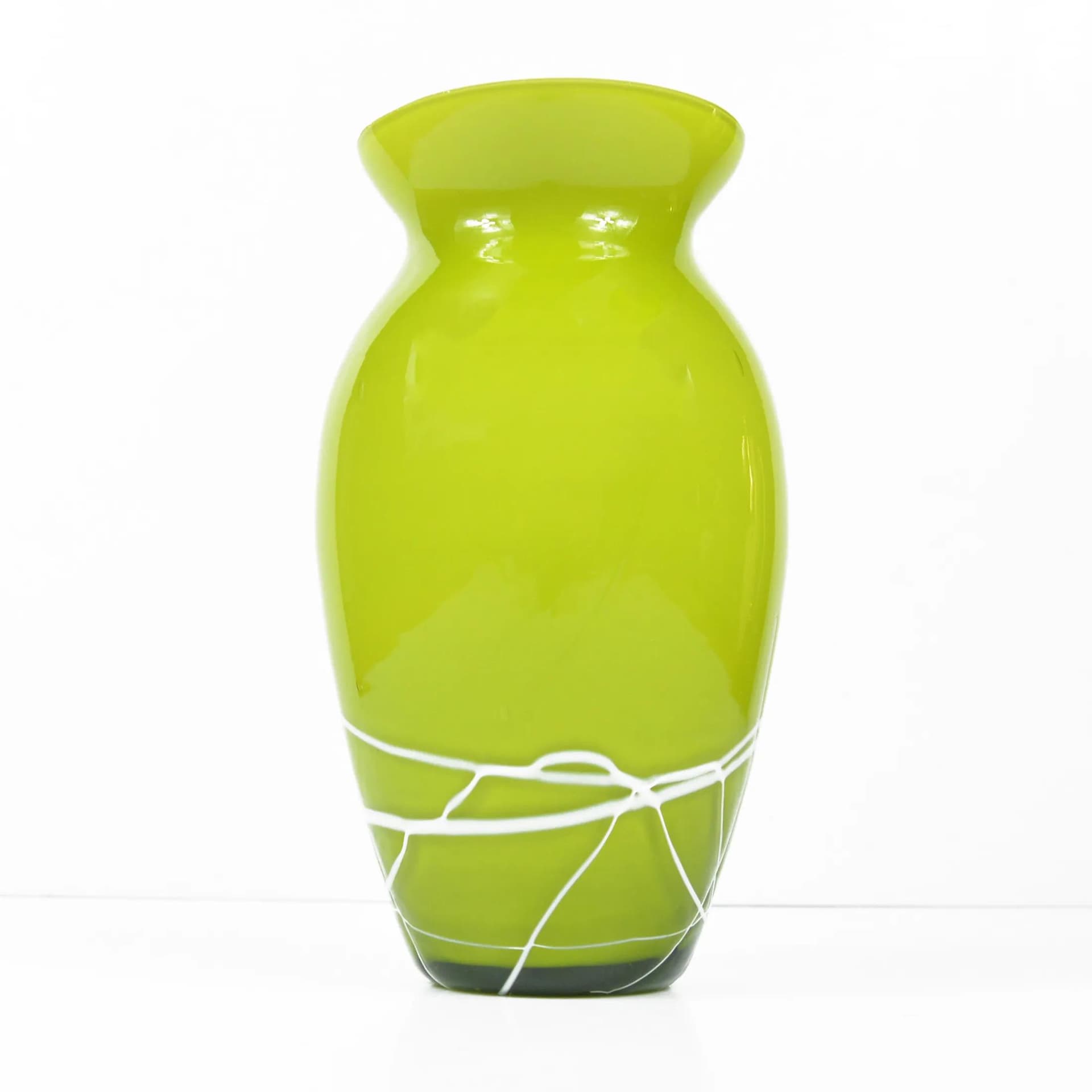 Wazon, szkło zielony, Farbglashütte Lauscha, Niemcy, lata 70. - 126609