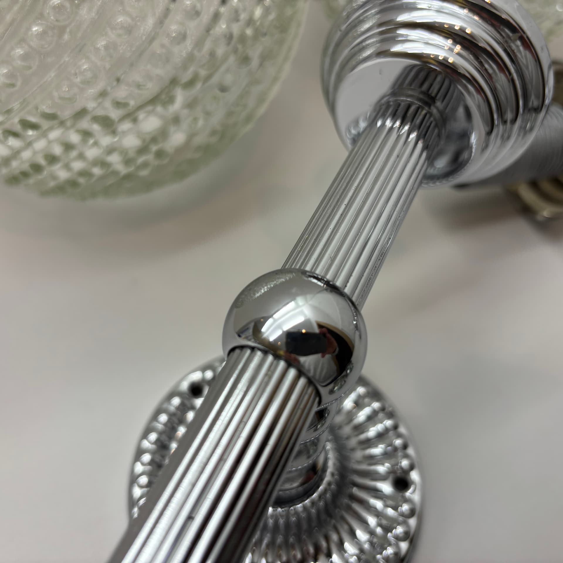 Para kinkietów, chromowane, Niemcy, lata 80. - 126547