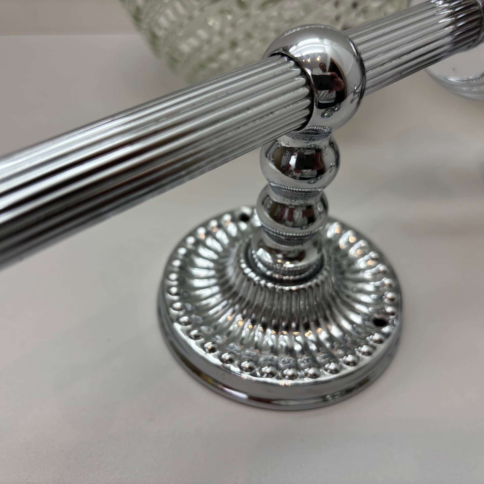 Para kinkietów, chromowane, Niemcy, lata 80. - 126548