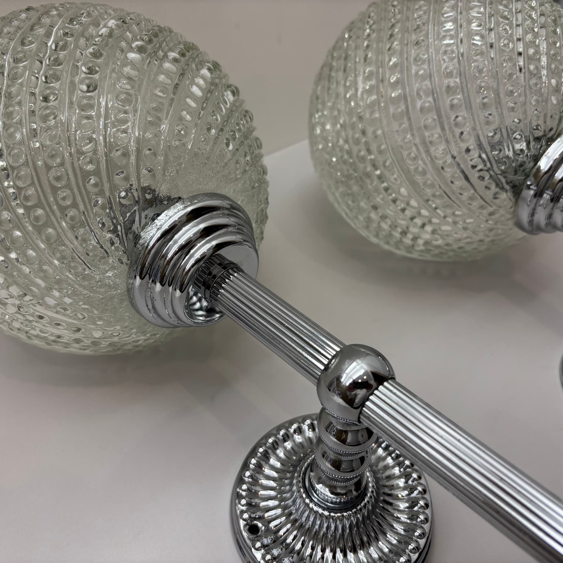 Para kinkietów, chromowane, Niemcy, lata 80. - 126549