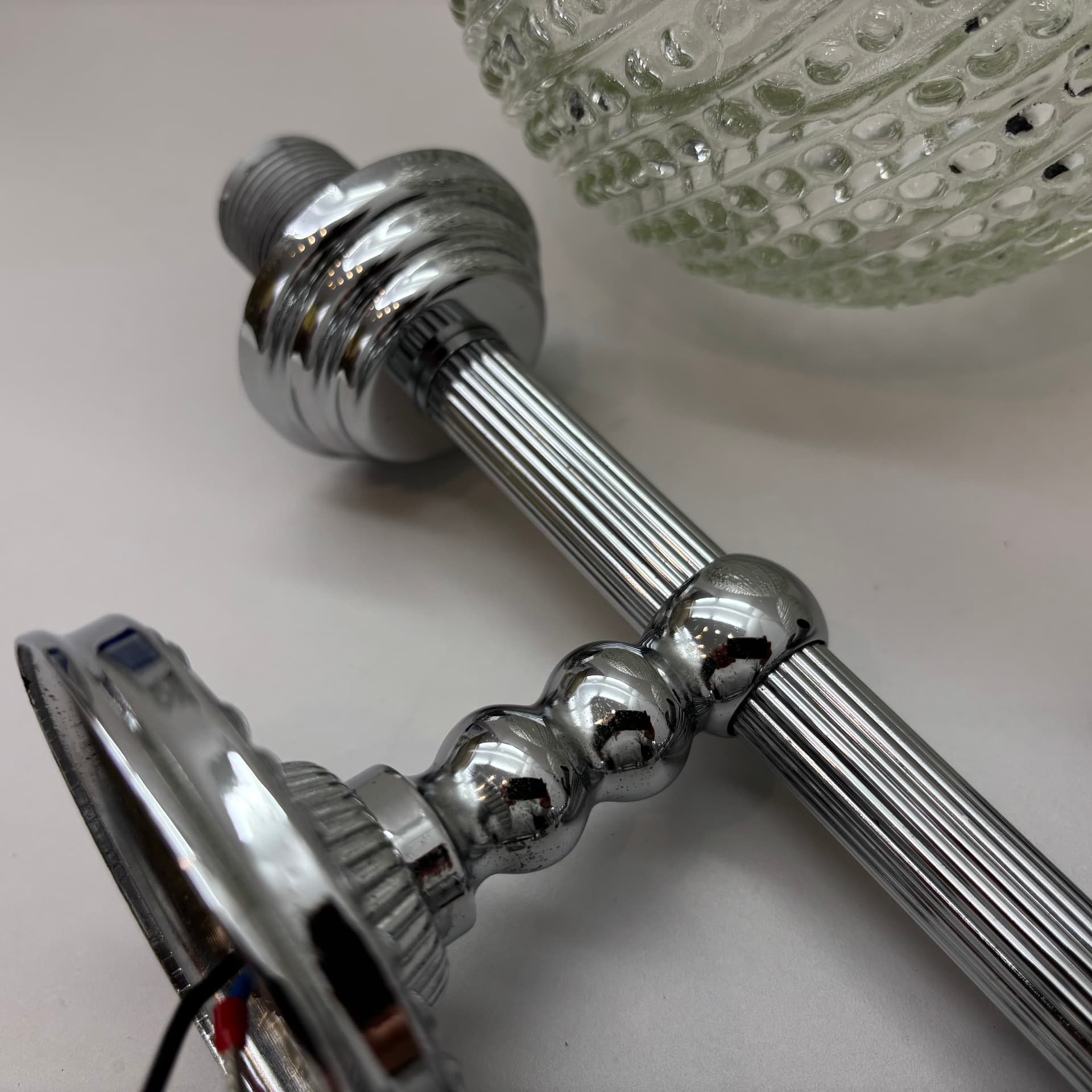 Para kinkietów, chromowane, Niemcy, lata 80. - 126555