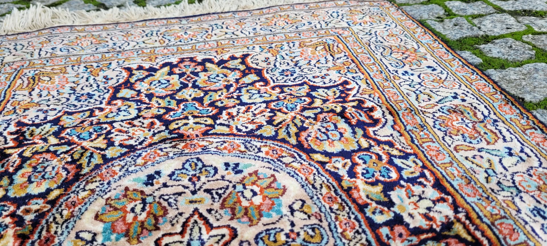 Dywan Indo Ghom, 100x63 cm, maroon, jedwab, Indie - 129950