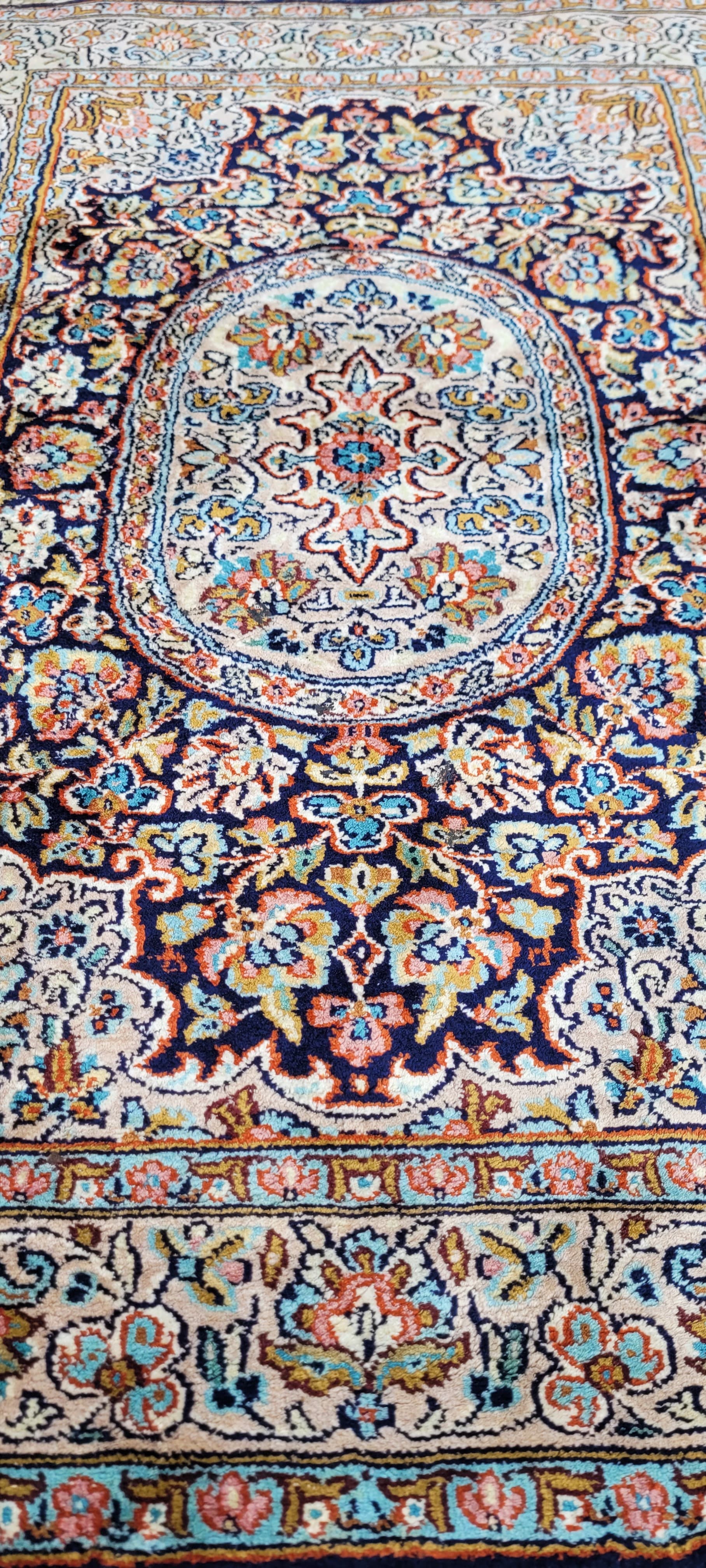 Dywan Indo Ghom, 100x63 cm, maroon, jedwab, Indie - 129951