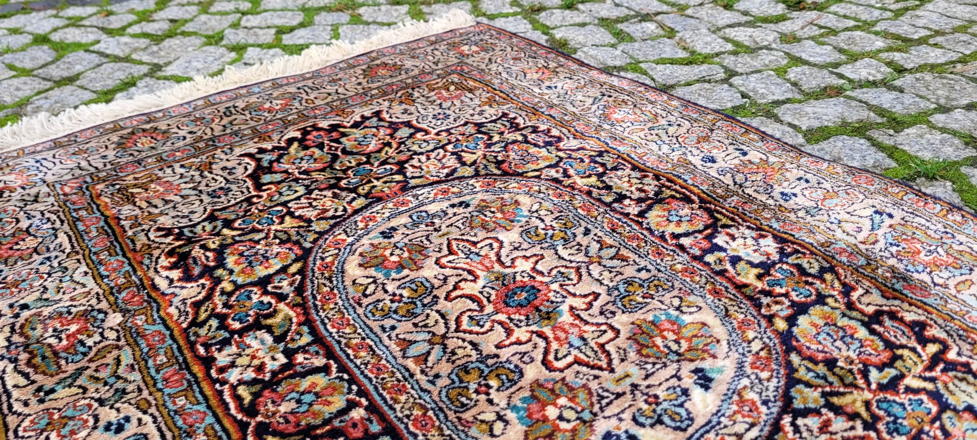 Dywan Indo Ghom, 100x63 cm, maroon, jedwab, Indie - 129953