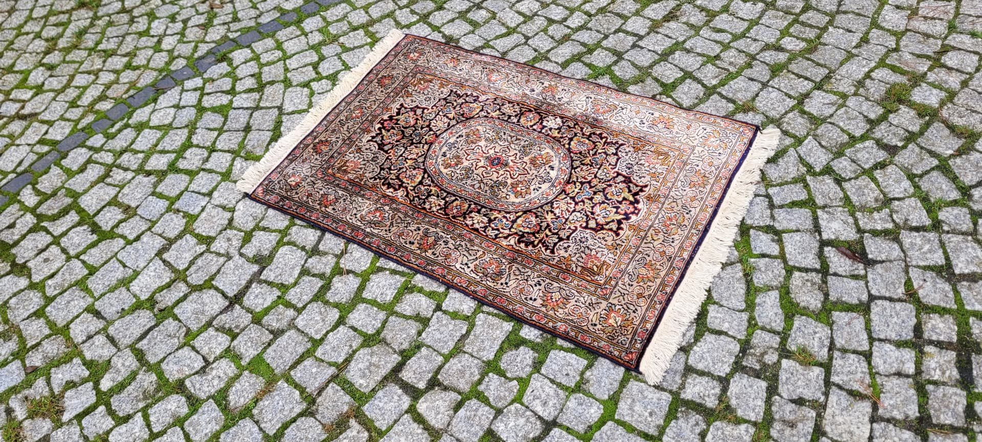 Dywan Indo Ghom, 100x63 cm, maroon, jedwab, Indie - 129954